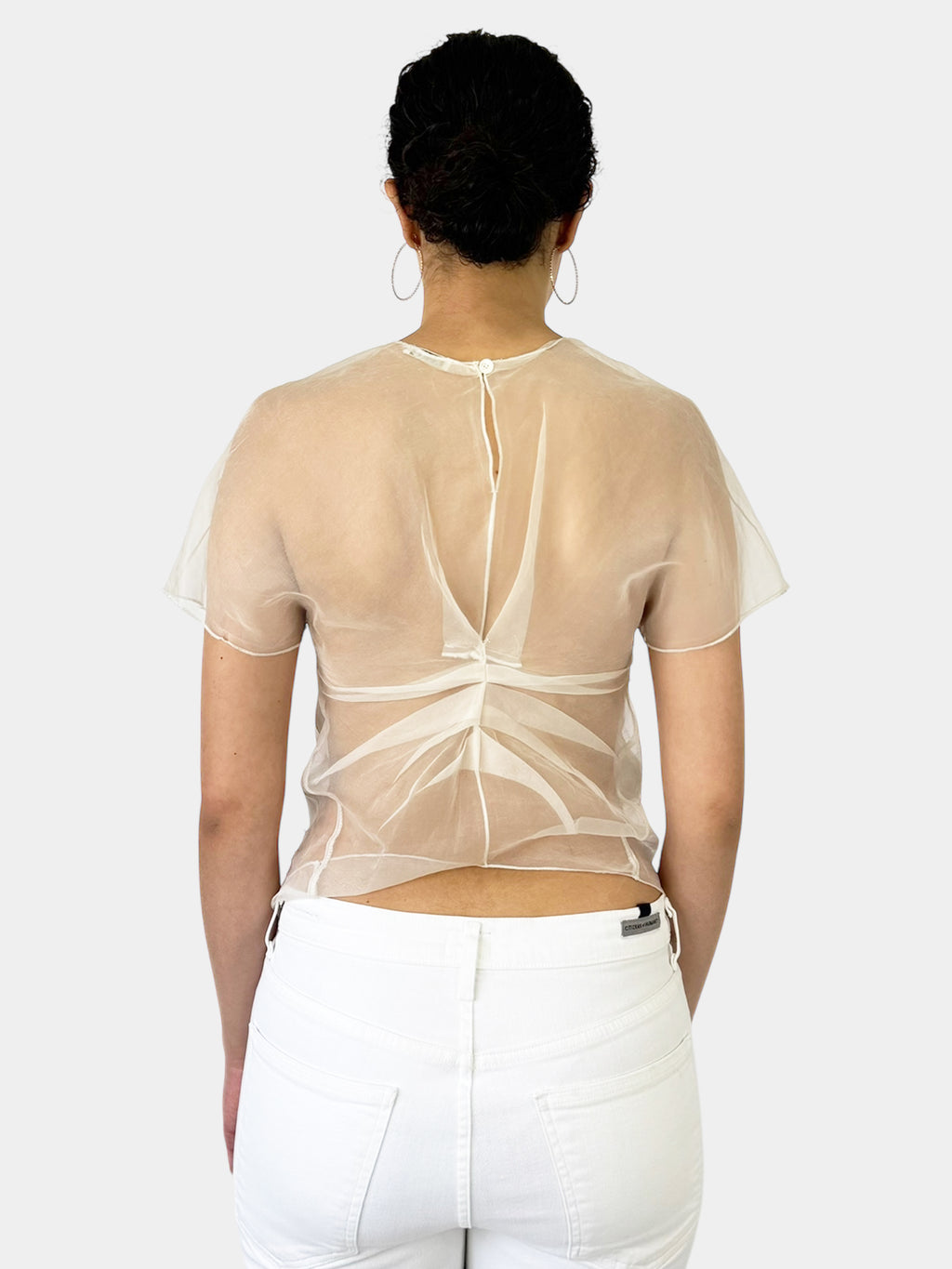 Silk Sheer Mesh Top