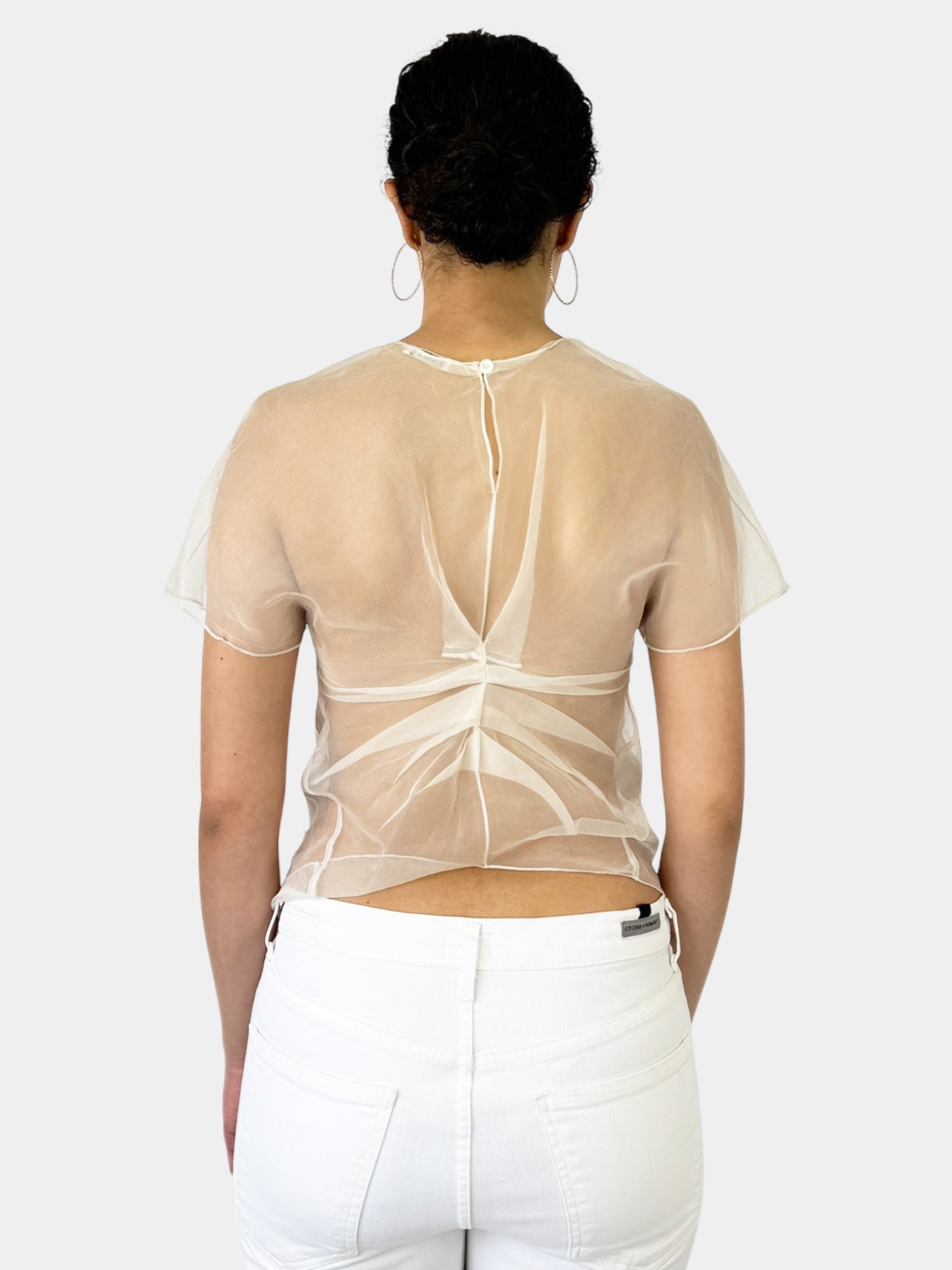 Silk Sheer Mesh Top