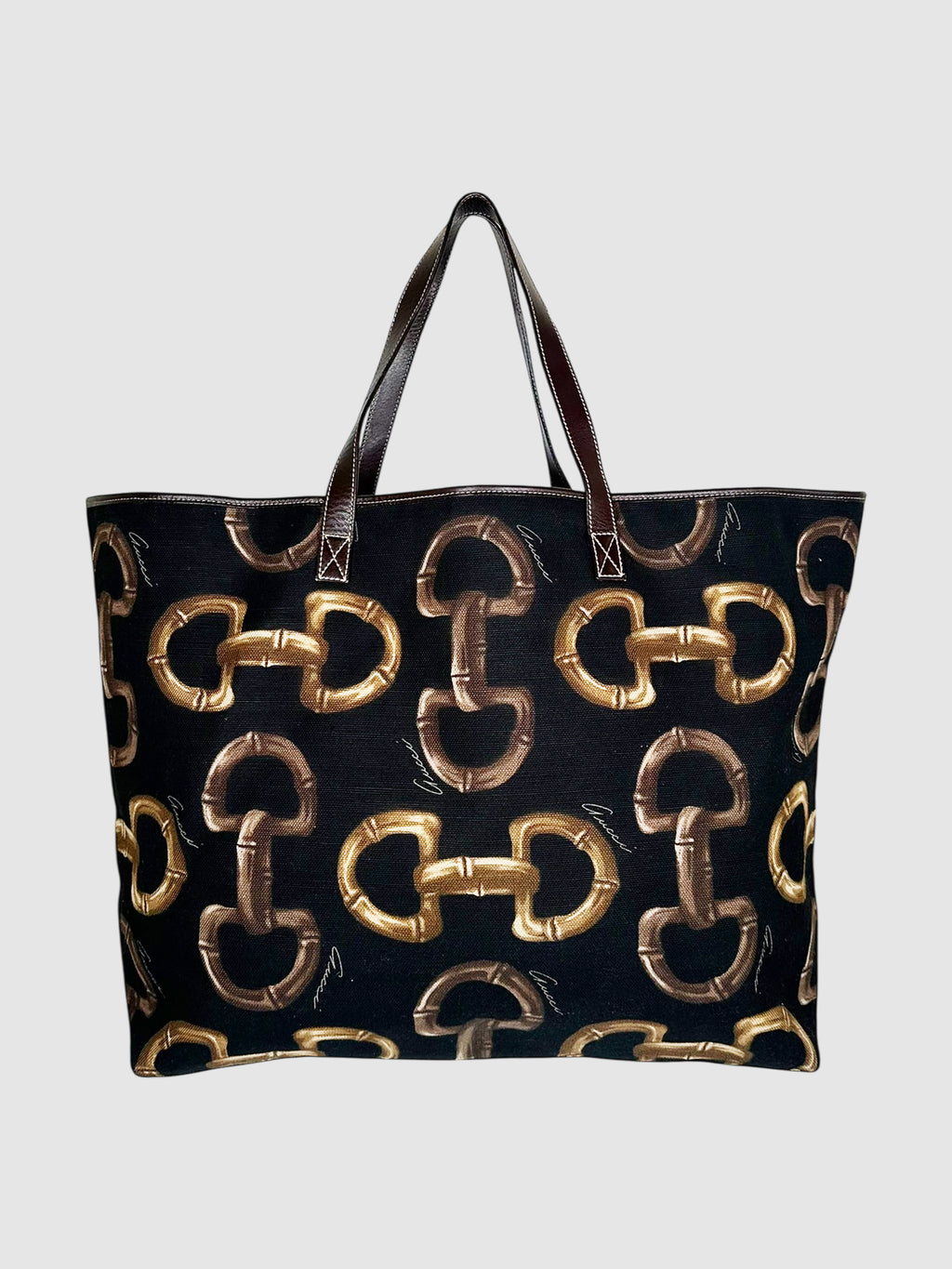 Horsebit Print Tote
