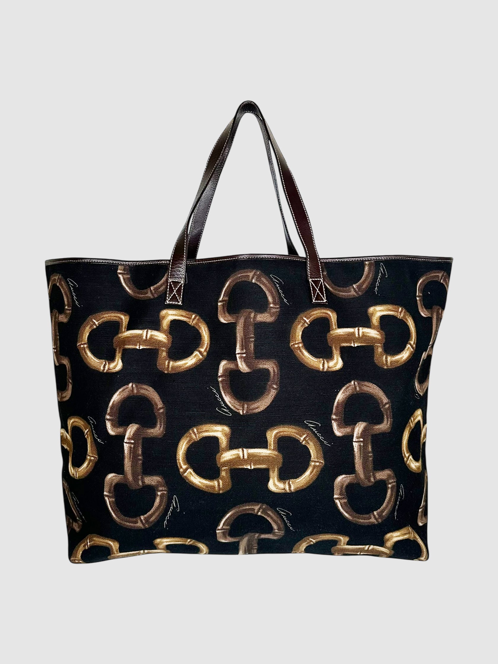 Horsebit Print Tote