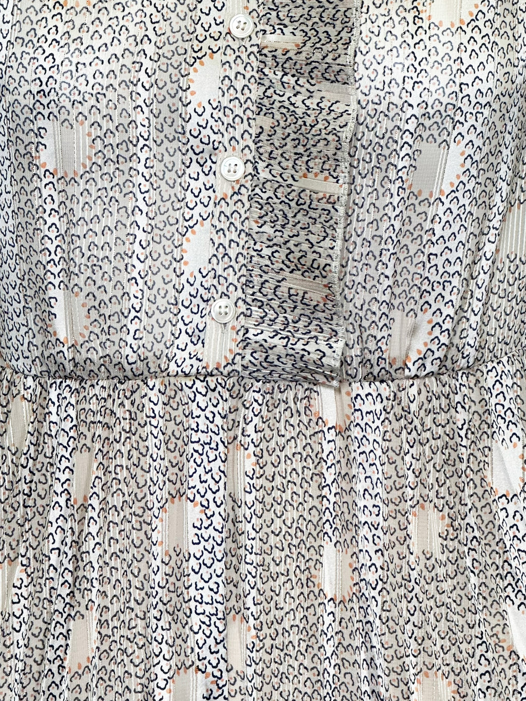 ba&sh Patterned Pleated Midi Dress - Size XS