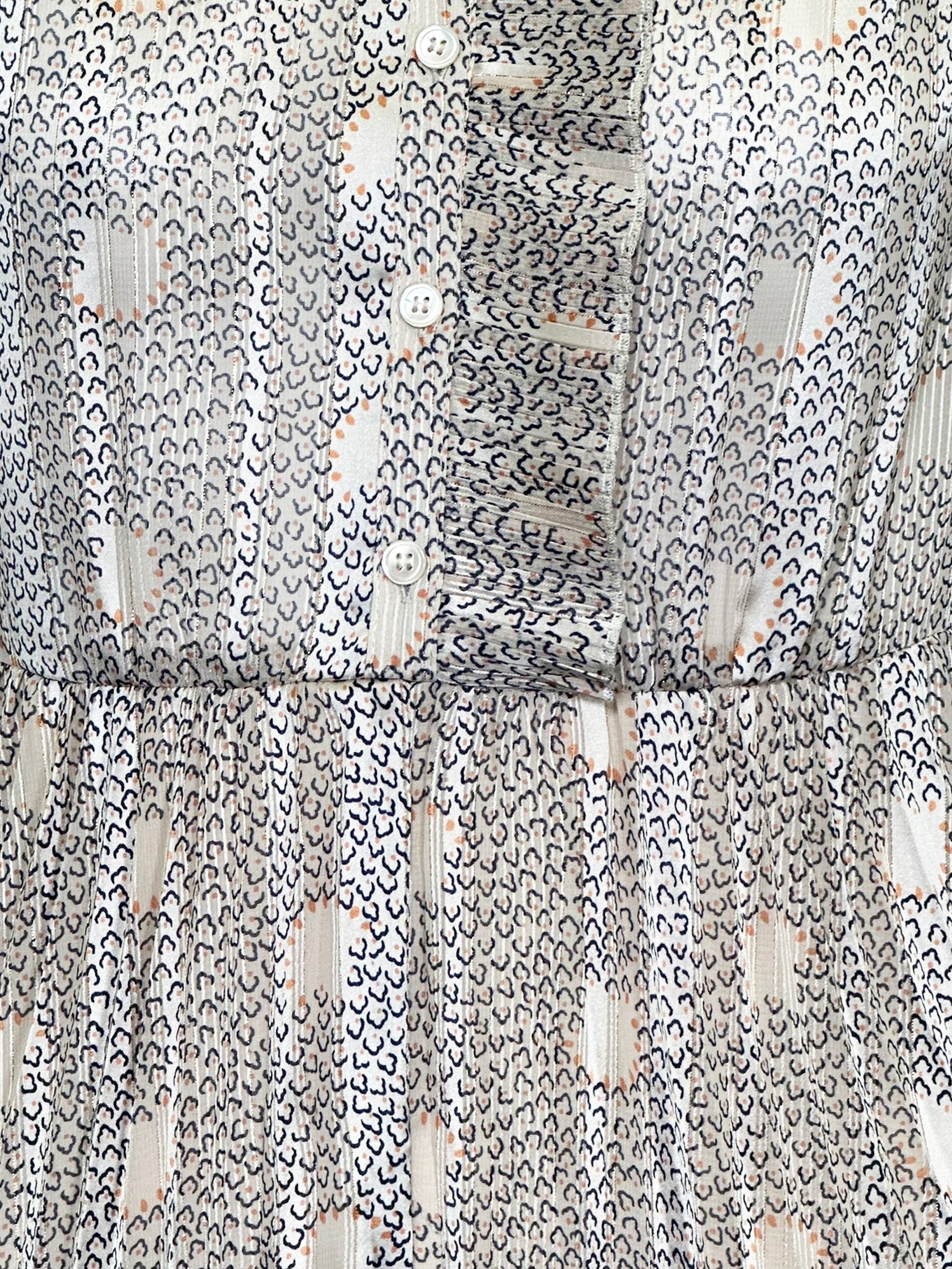 ba&sh Patterned Pleated Midi Dress - Size XS