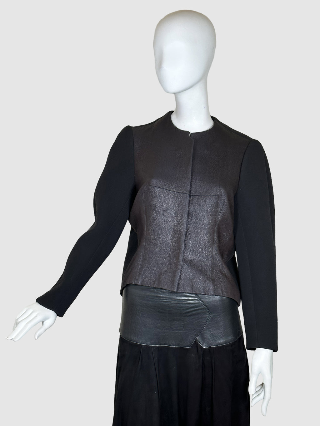 Balenciaga Contrast Wool-Blend Jacket - Size 40(S)