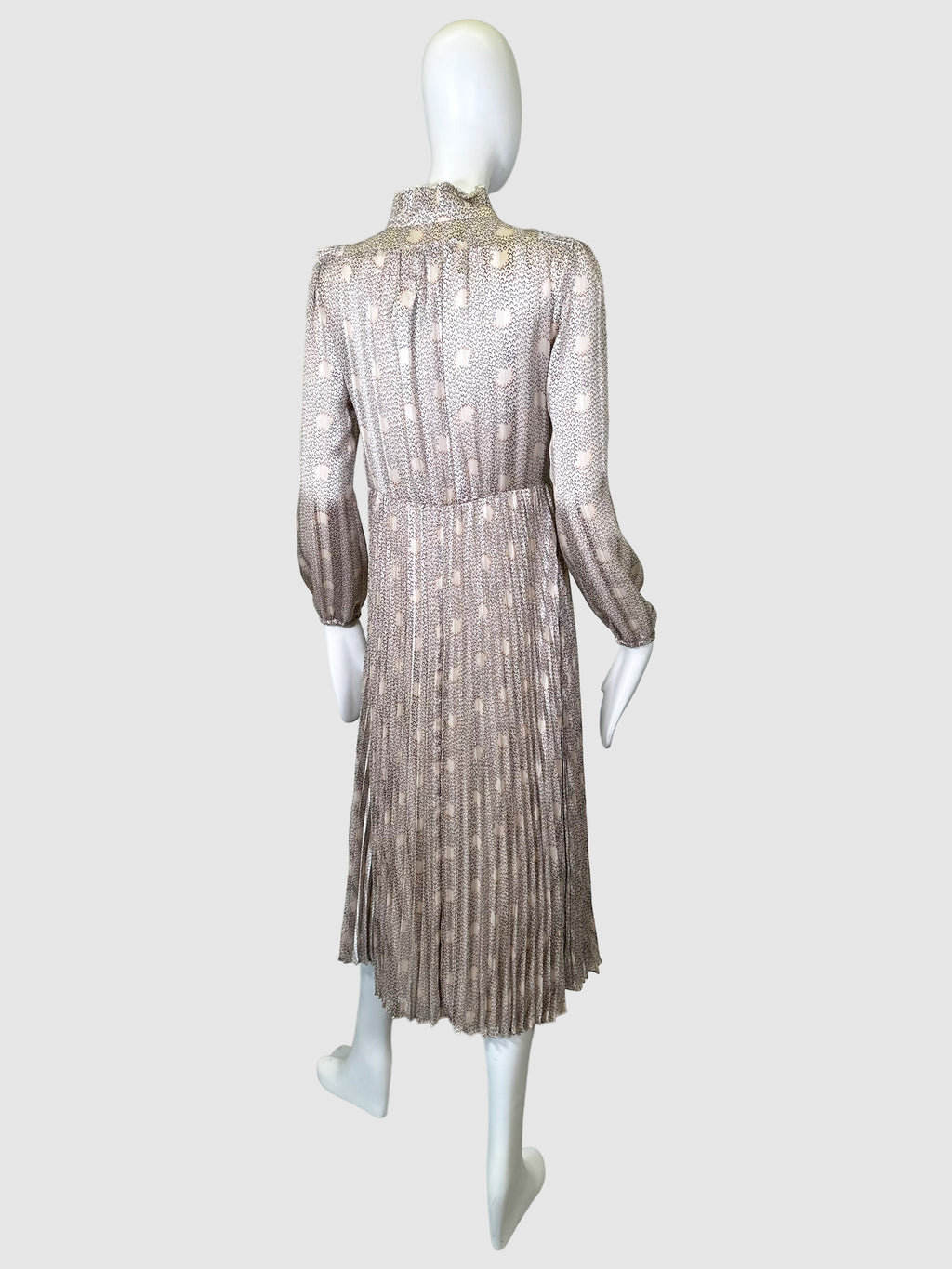 ba&sh Patterned Pleated Midi Dress - Size XS