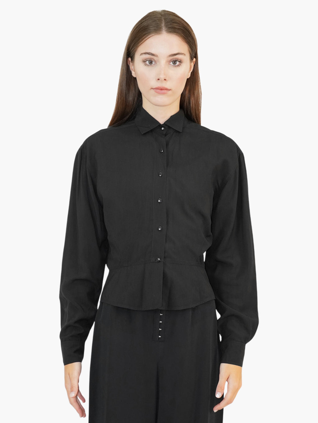 Button-Up Peplum Top