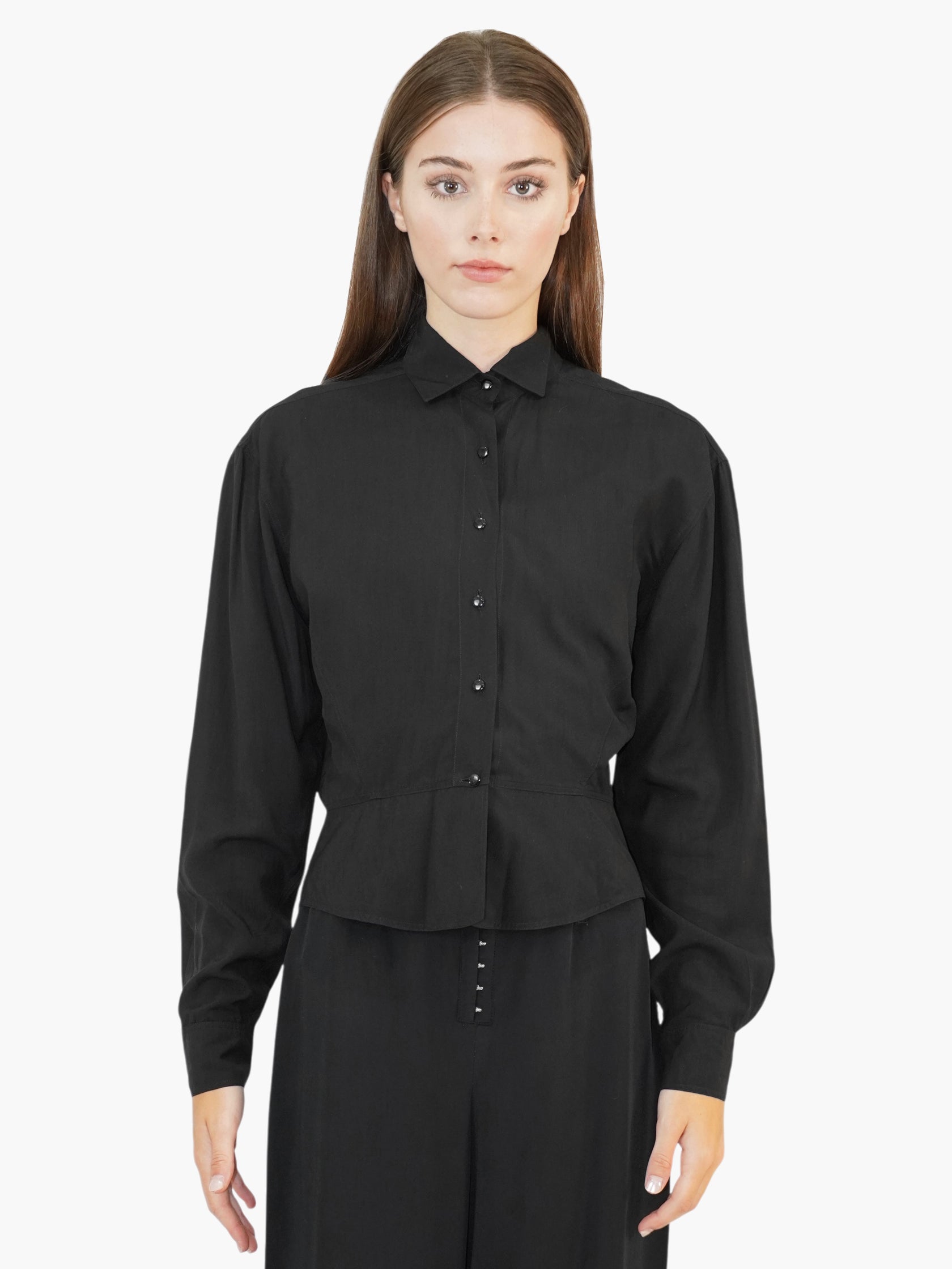 Button-Up Peplum Top