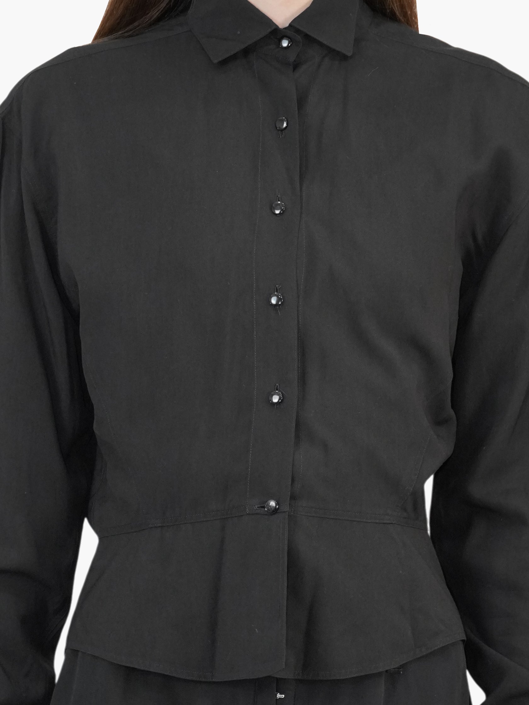 Button-Up Peplum Top