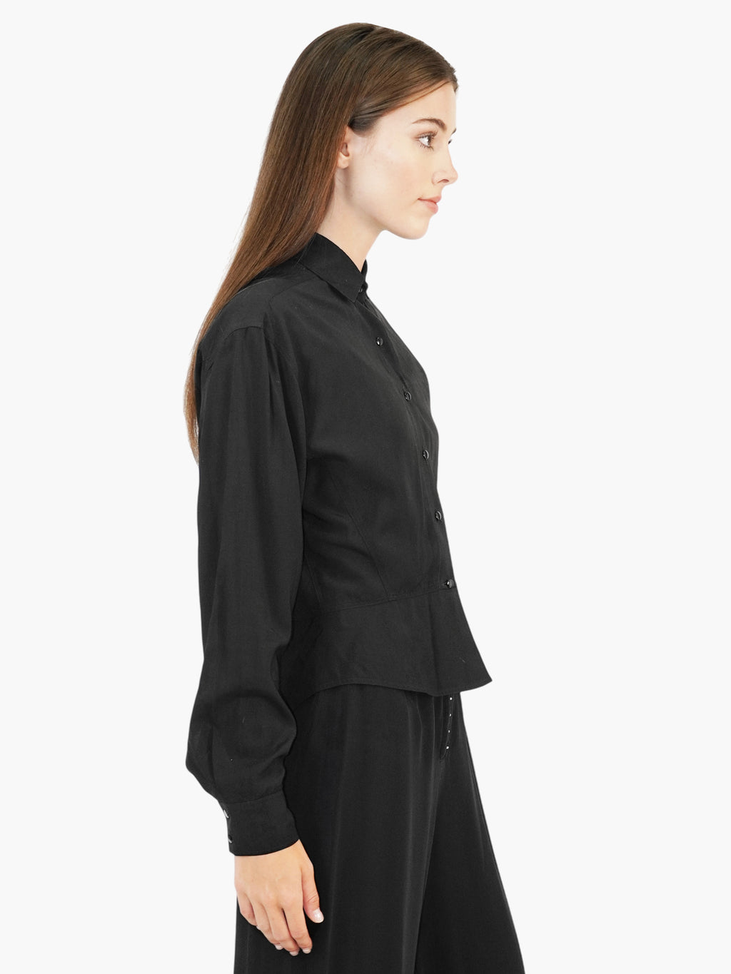 Button-Up Peplum Top