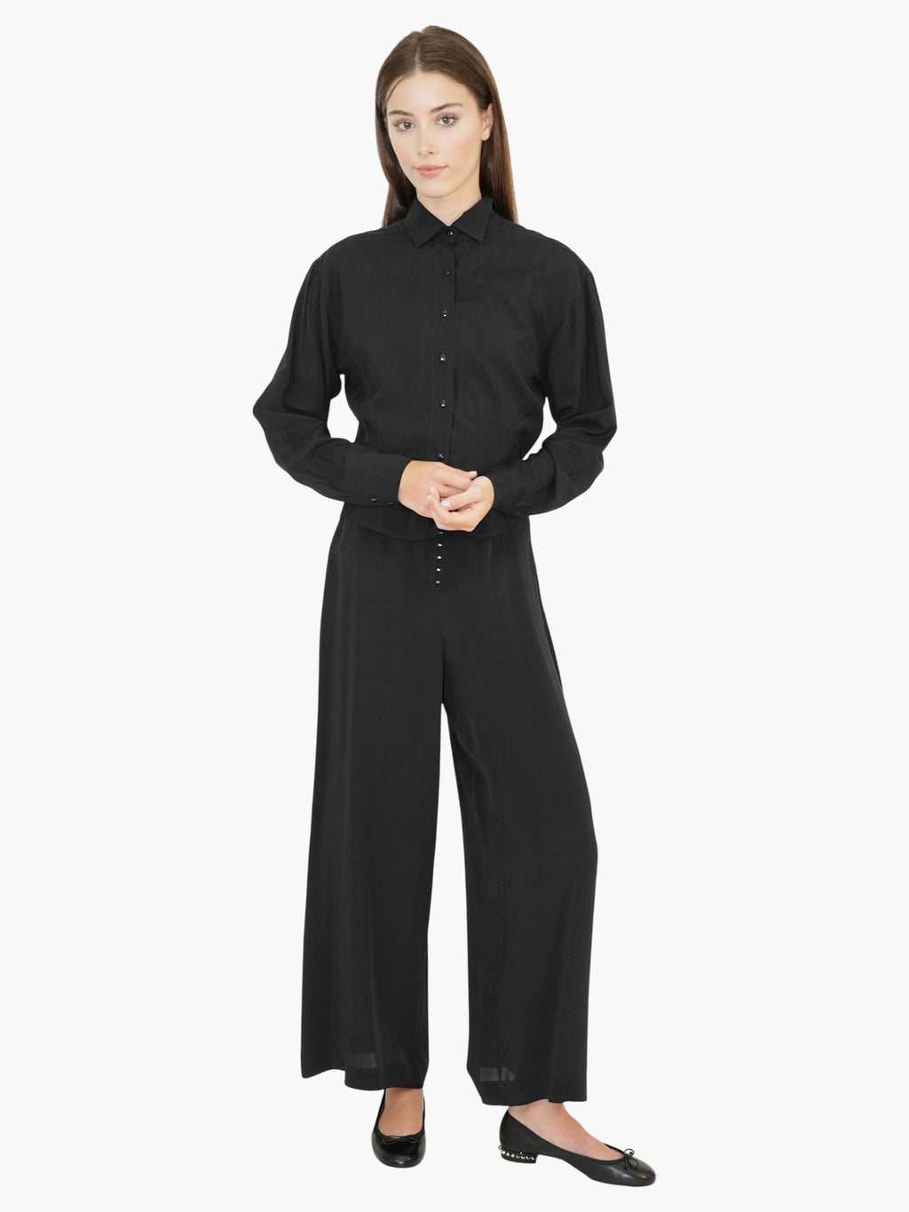 Button-Up Peplum Top