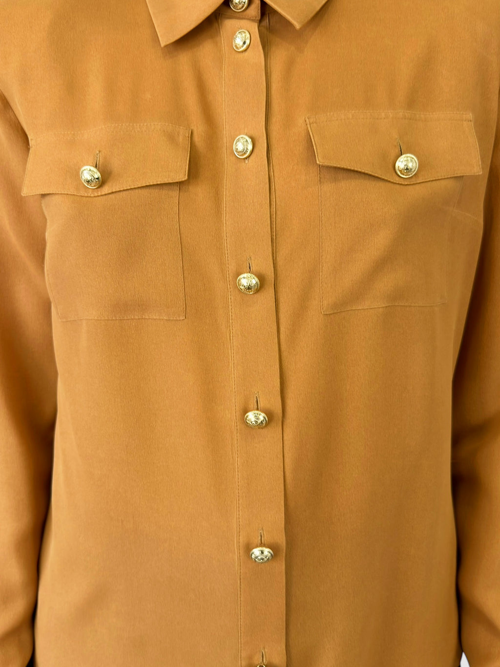 Silk Button-Up Top