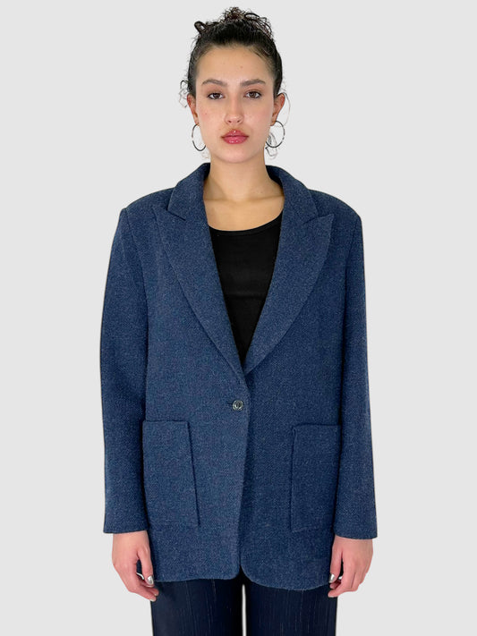 Wool Patch Pocket Blazer - Size L