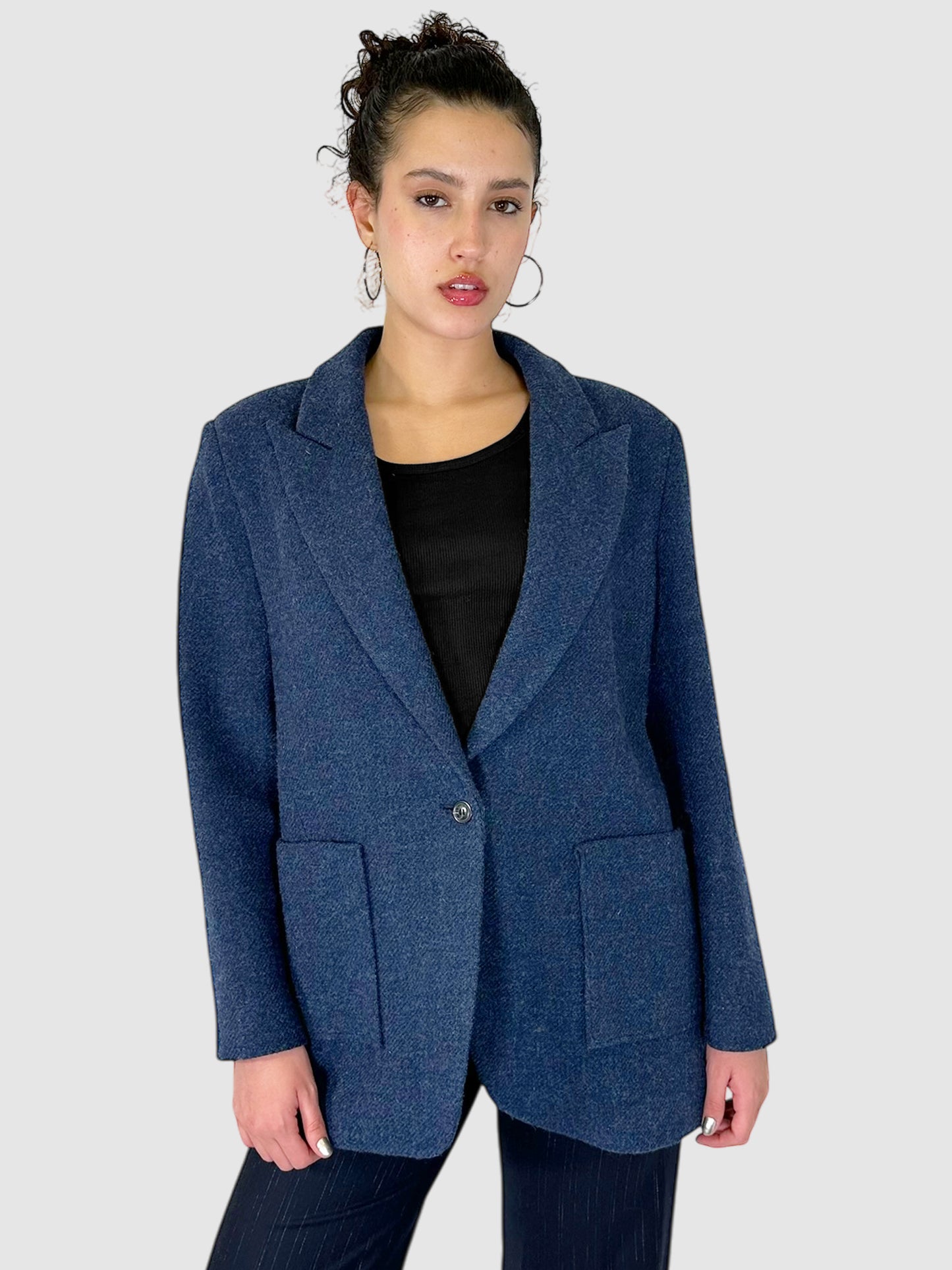 Wool Patch Pocket Blazer - Size L