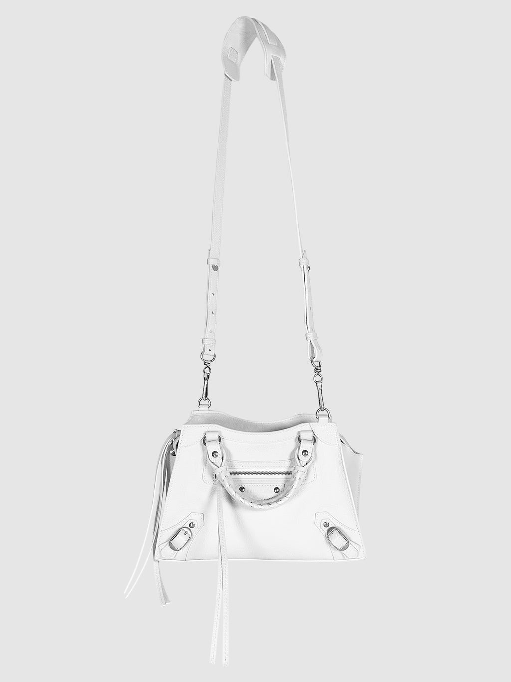 Balenciaga White Leather Neo Classic Mini City Bag Luxury Designer Resale Handbag Consignment Secondhand Trendy Toronto Canada