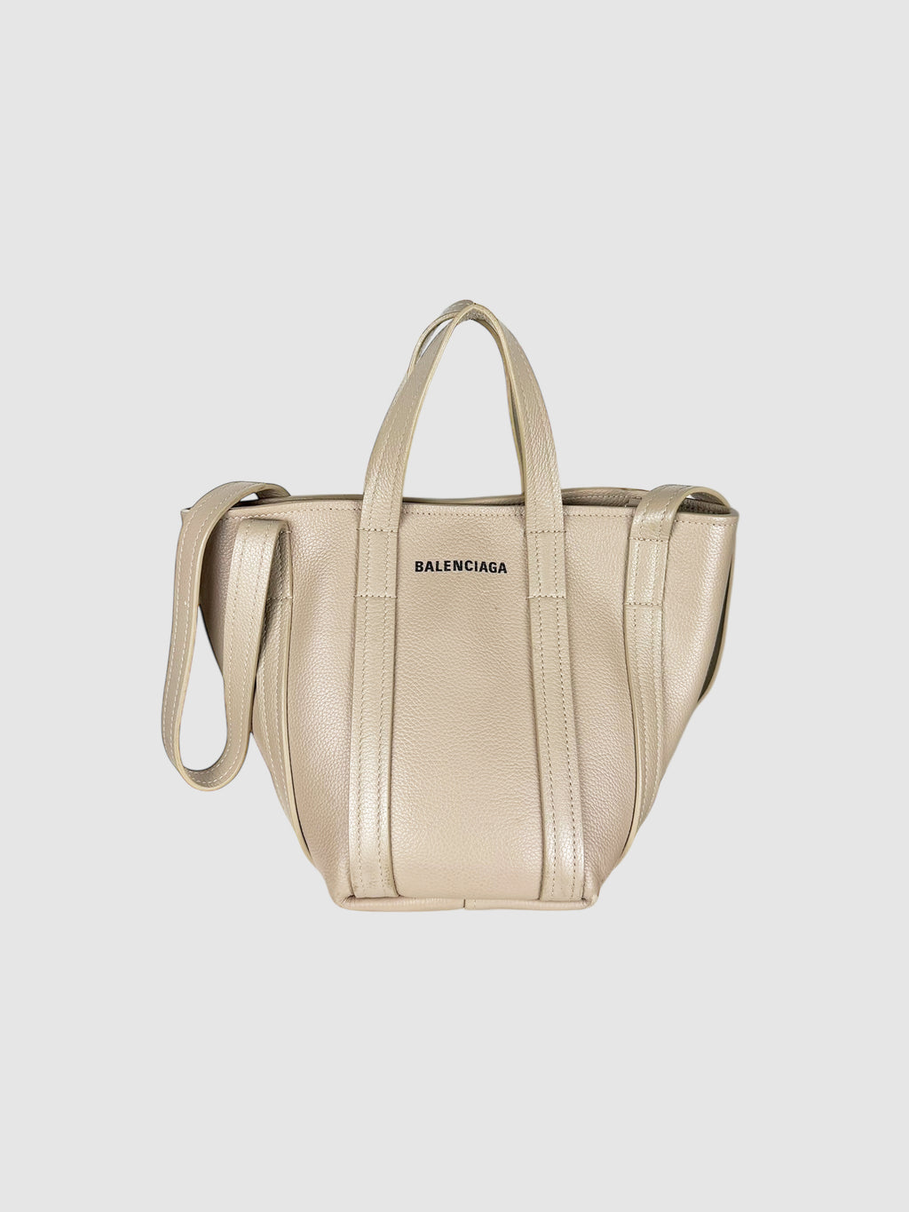 Balenciaga Beige Leather XS North-South Everyday Bag Luxury Designer Resale Consignment Toronto Canada Secondhand