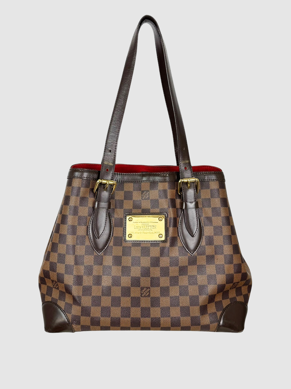 Louis Vuitton Brown Damier Ebene Hampstead MM Shoulder Bag Luxury Designer Resale Consignment Secondhand Toronto Canada
