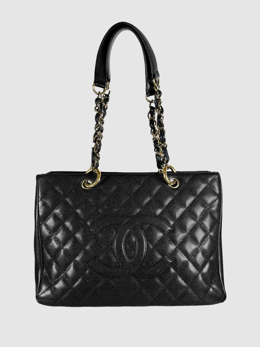 Chanel Caviar Quilted Grand Shopping Tote leather shoulder bag consignment canada luxury resale secondhand