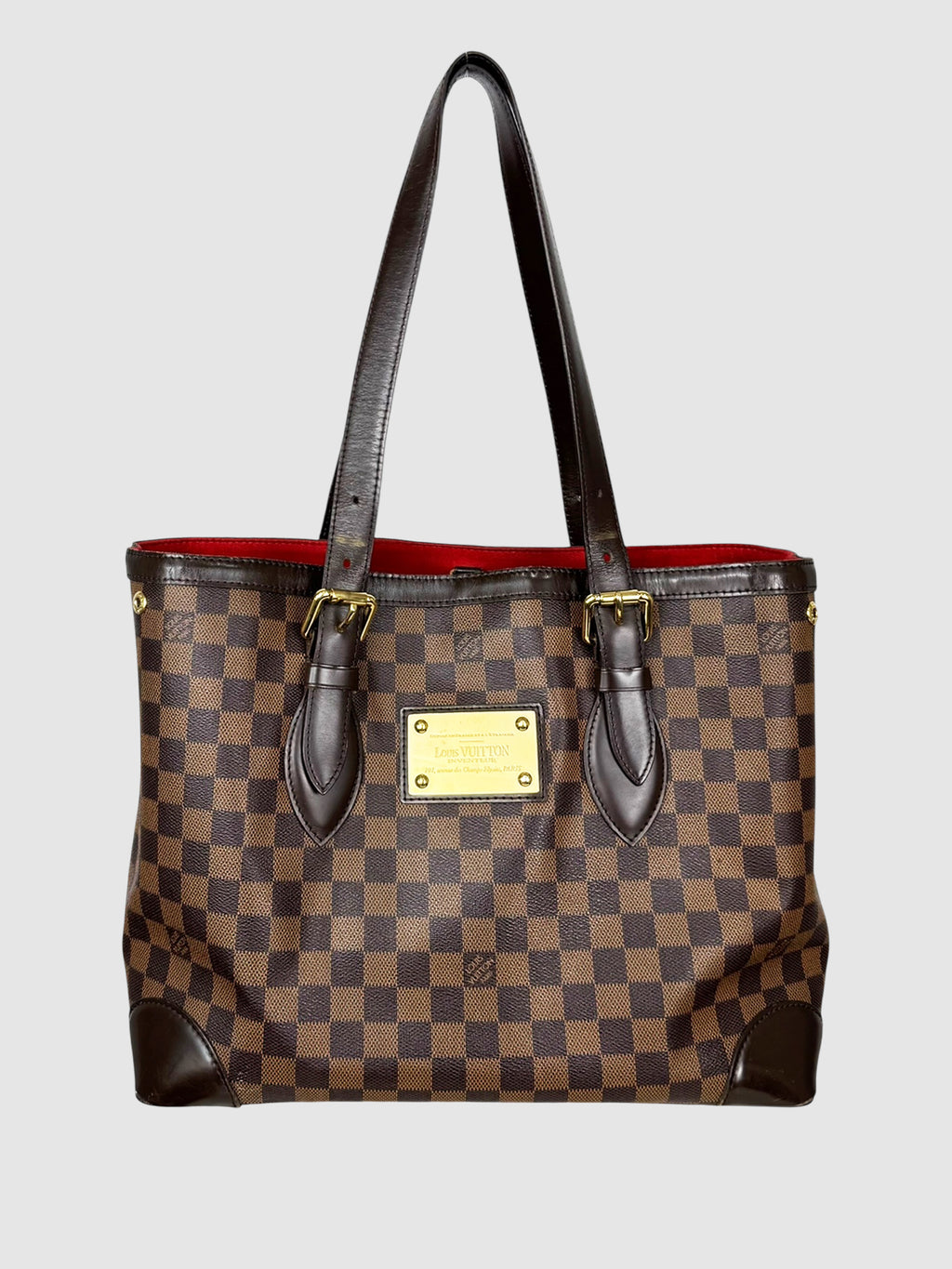 Louis Vuitton Brown Damier Ebene Hampstead MM Shoulder Bag Luxury Designer Resale Consignment Secondhand Toronto Canada