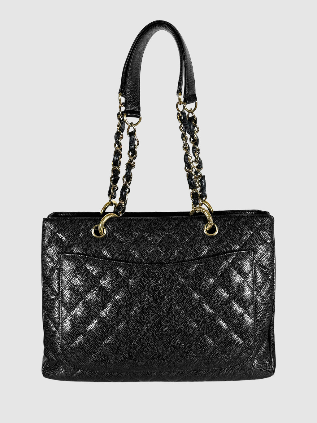 Chanel Caviar Quilted Grand Shopping Tote leather shoulder bag consignment canada luxury resale secondhand