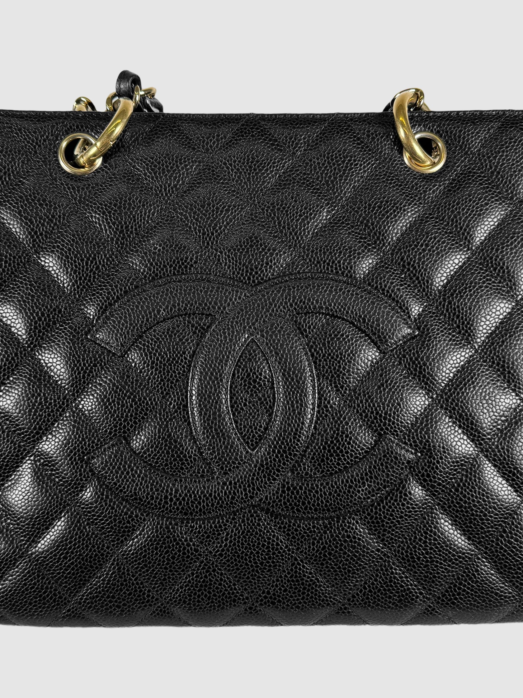 Chanel Caviar Quilted Grand Shopping Tote leather shoulder bag consignment canada luxury resale secondhand