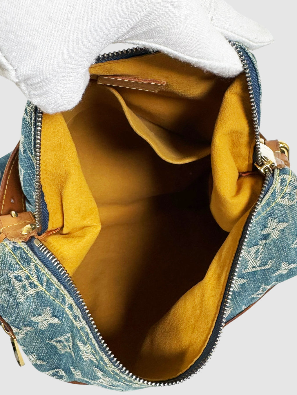 Denim Monogram Baggy Bag