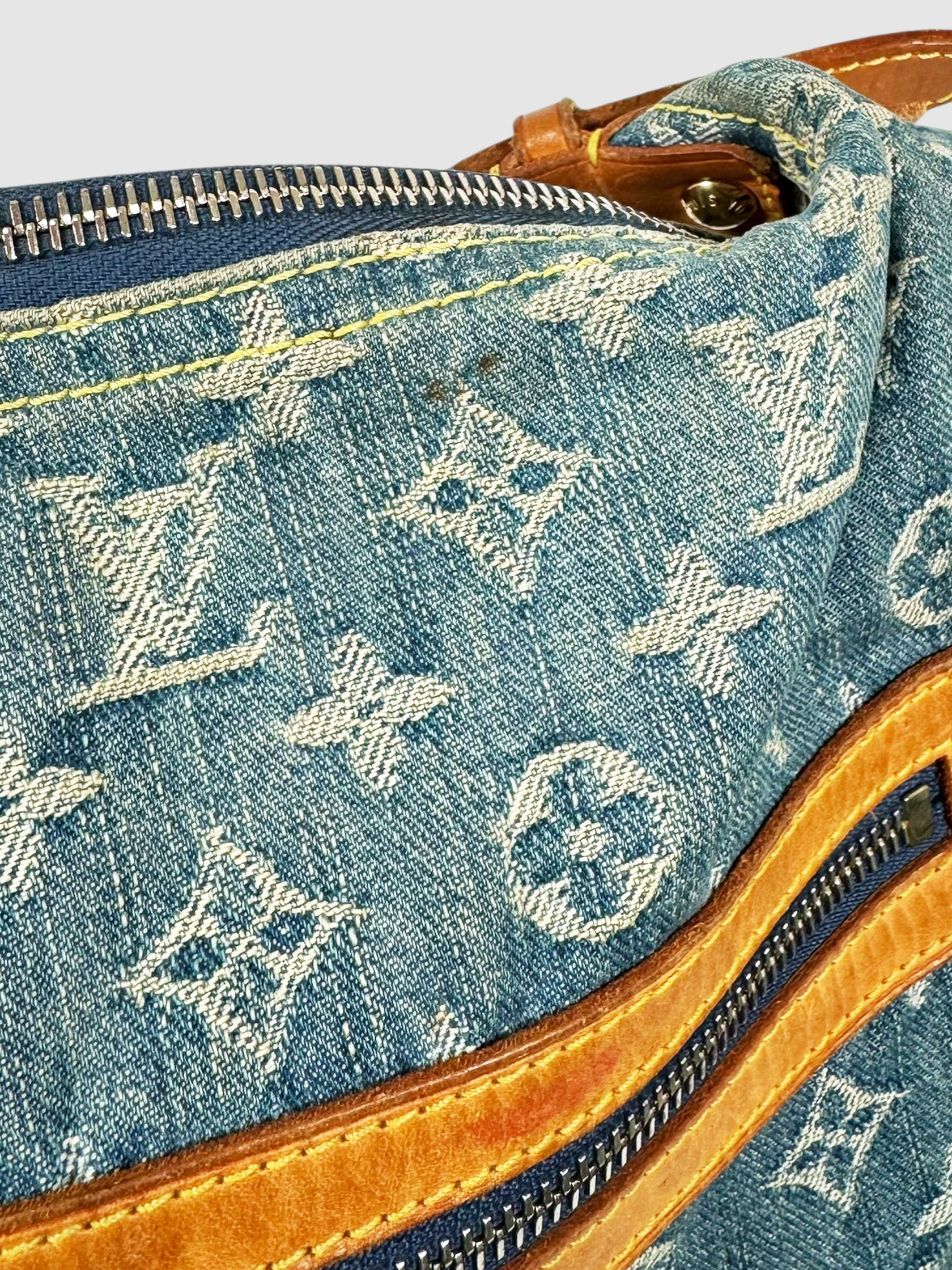 Denim Monogram Baggy Bag