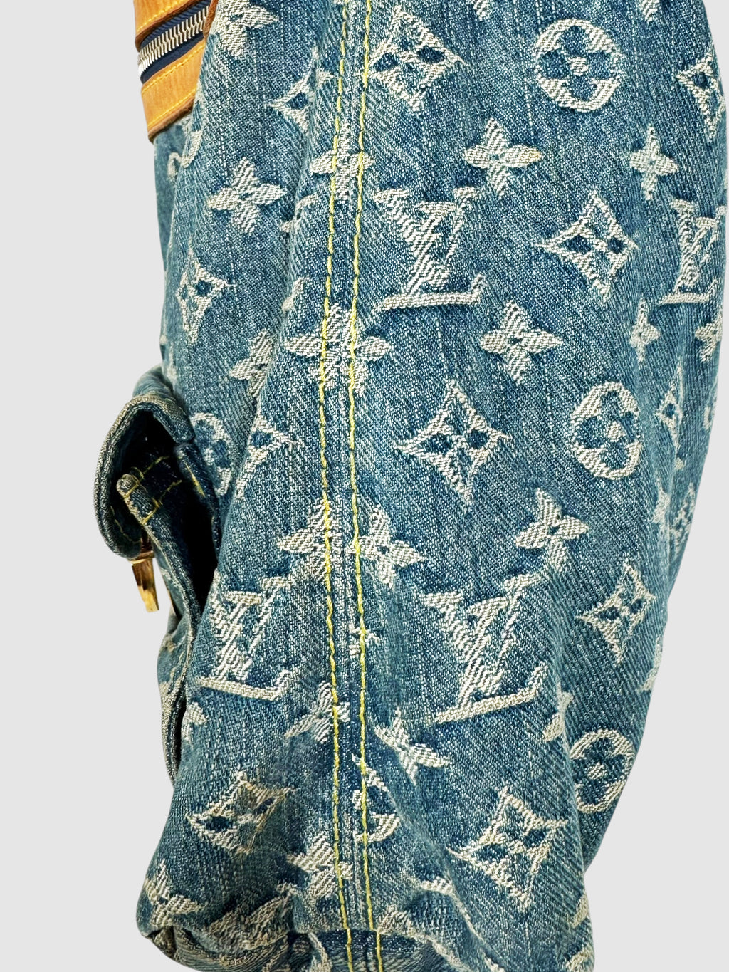 Denim Monogram Baggy Bag