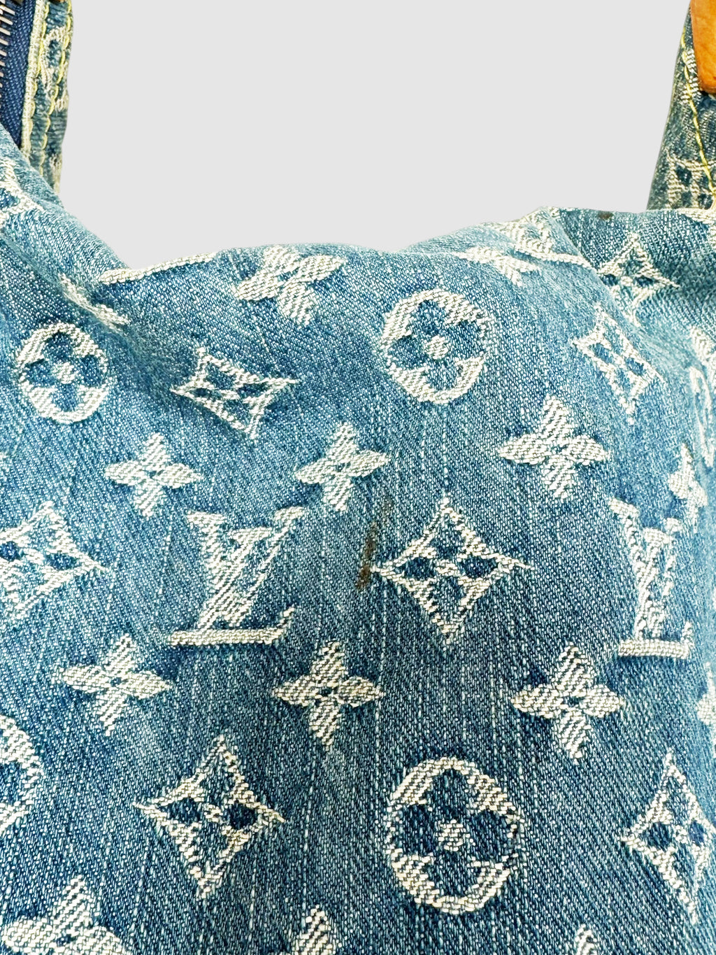 Denim Monogram Baggy Bag