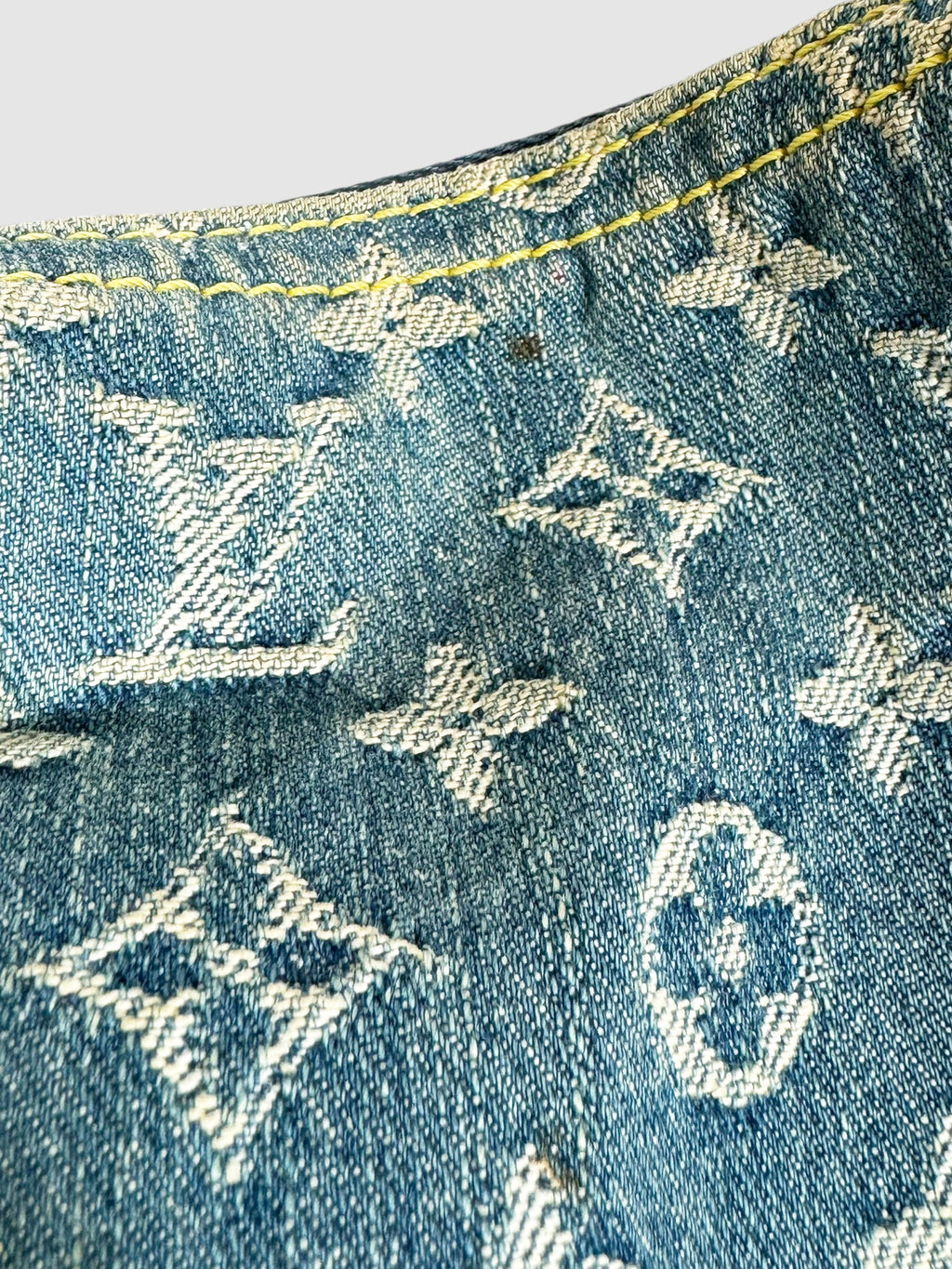 Denim Monogram Baggy Bag