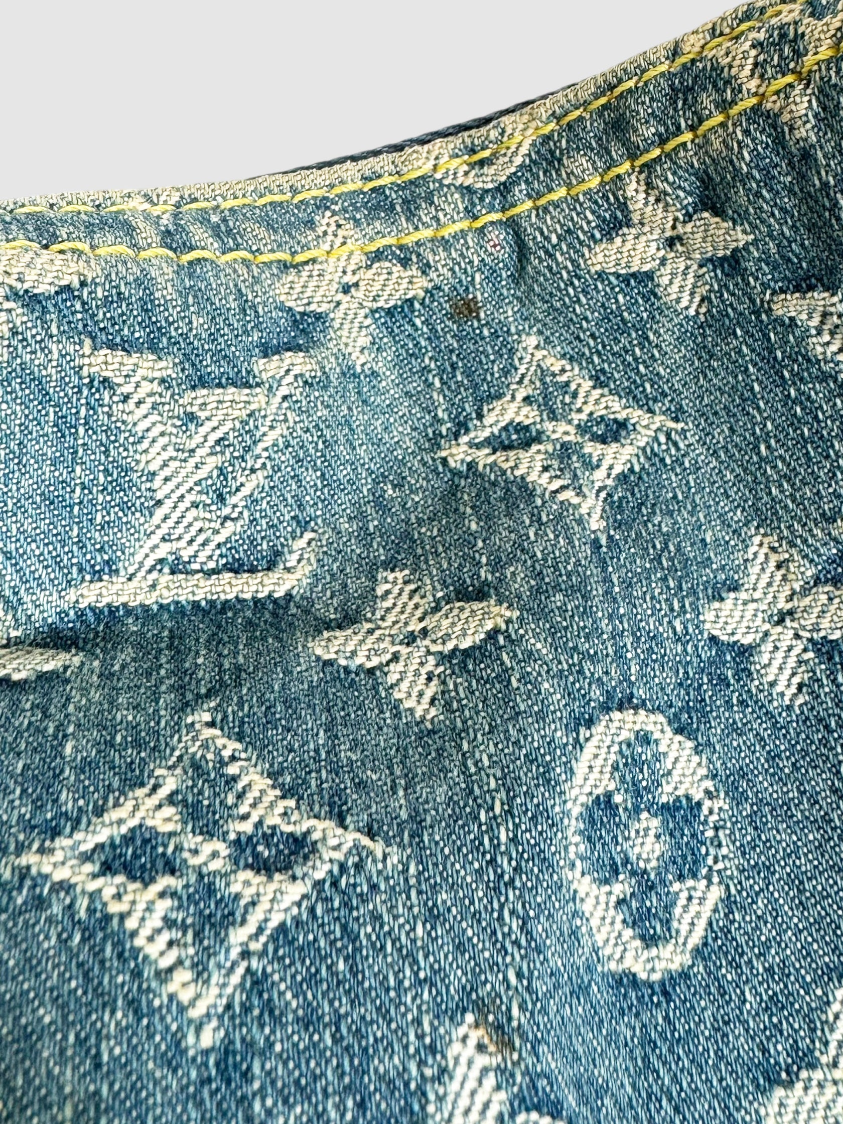 Denim Monogram Baggy Bag