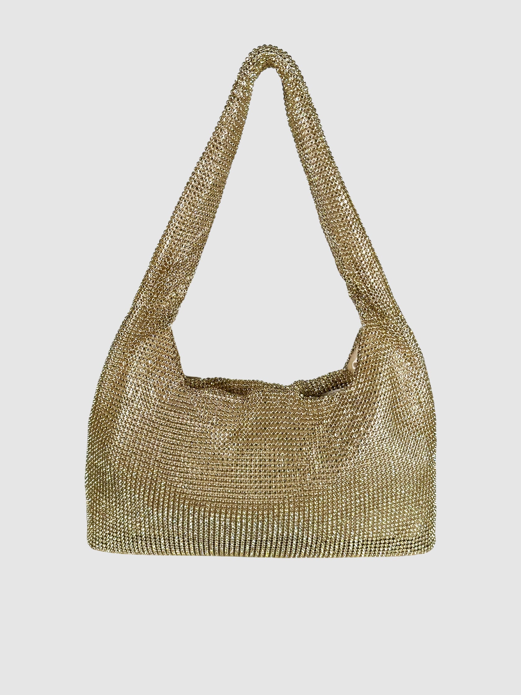 Rhinestone Mesh Shoulder Bag