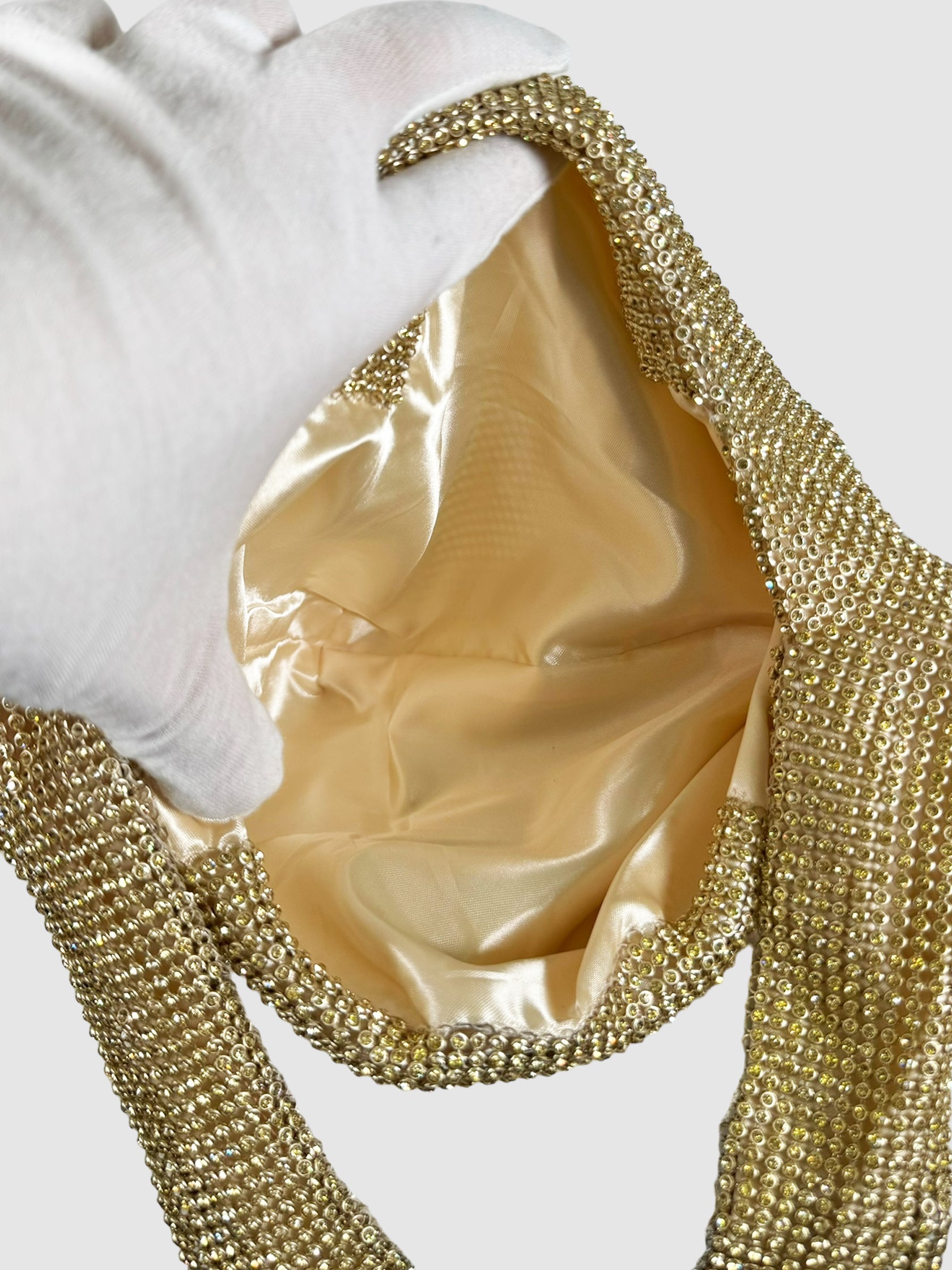 Rhinestone Mesh Shoulder Bag