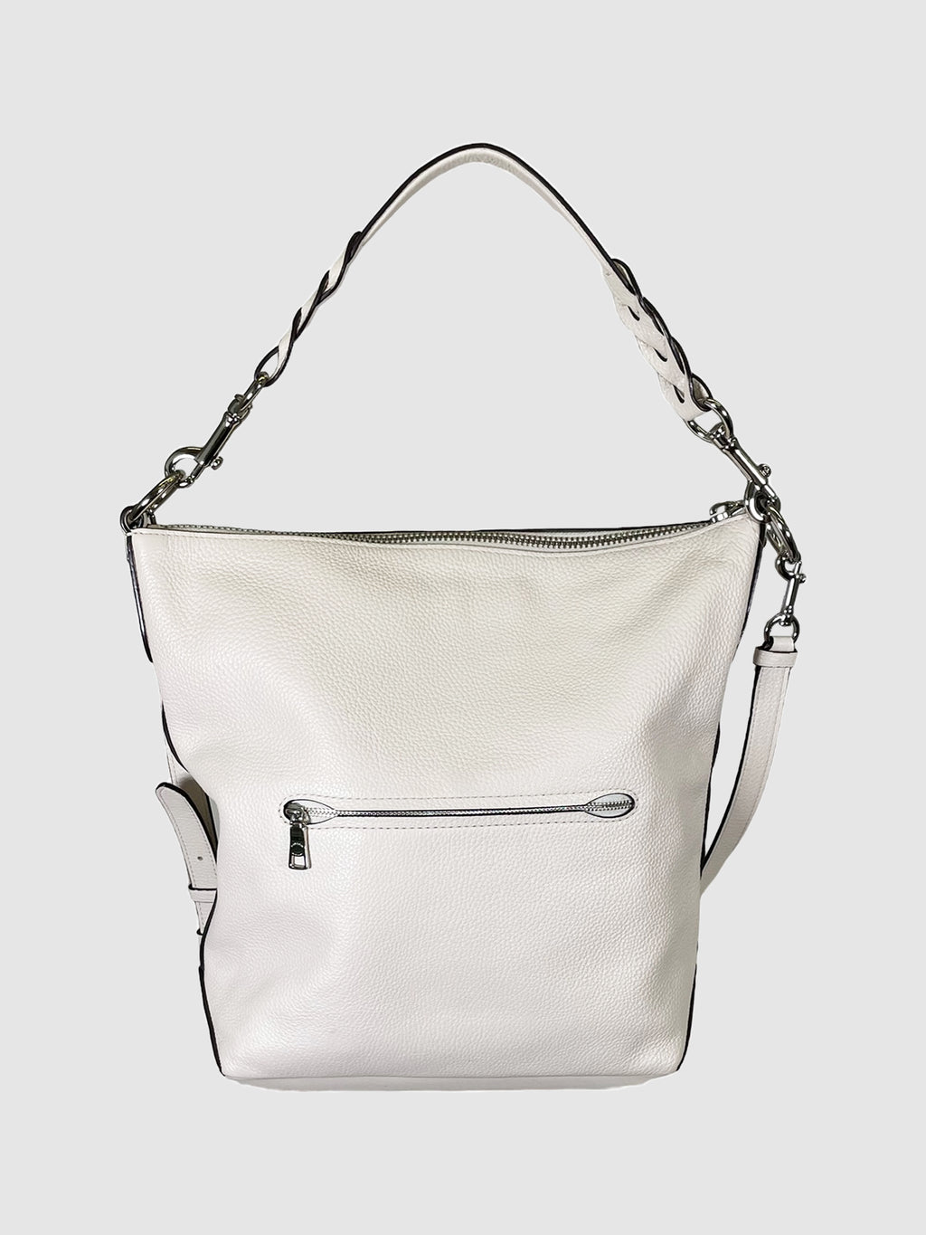 Leather Striped Satchel