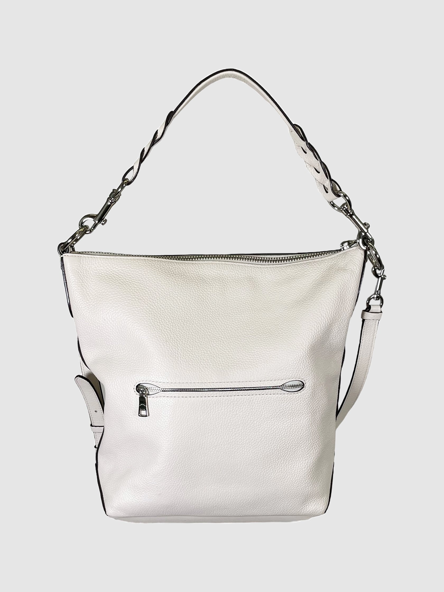 Leather Striped Satchel