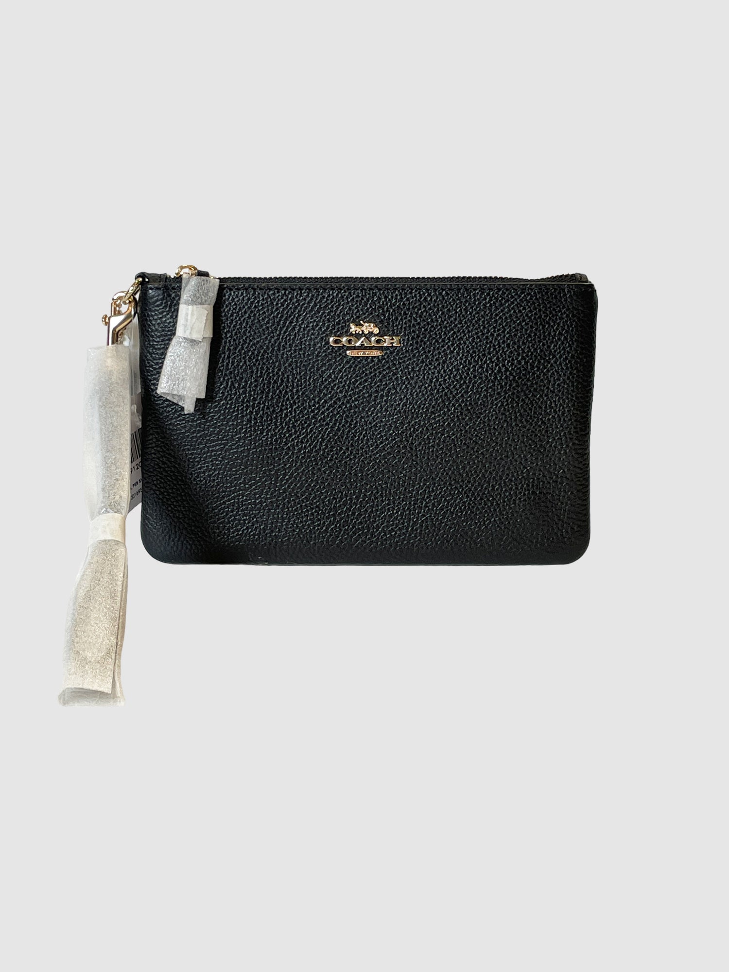 Coach leather wristlet online purse