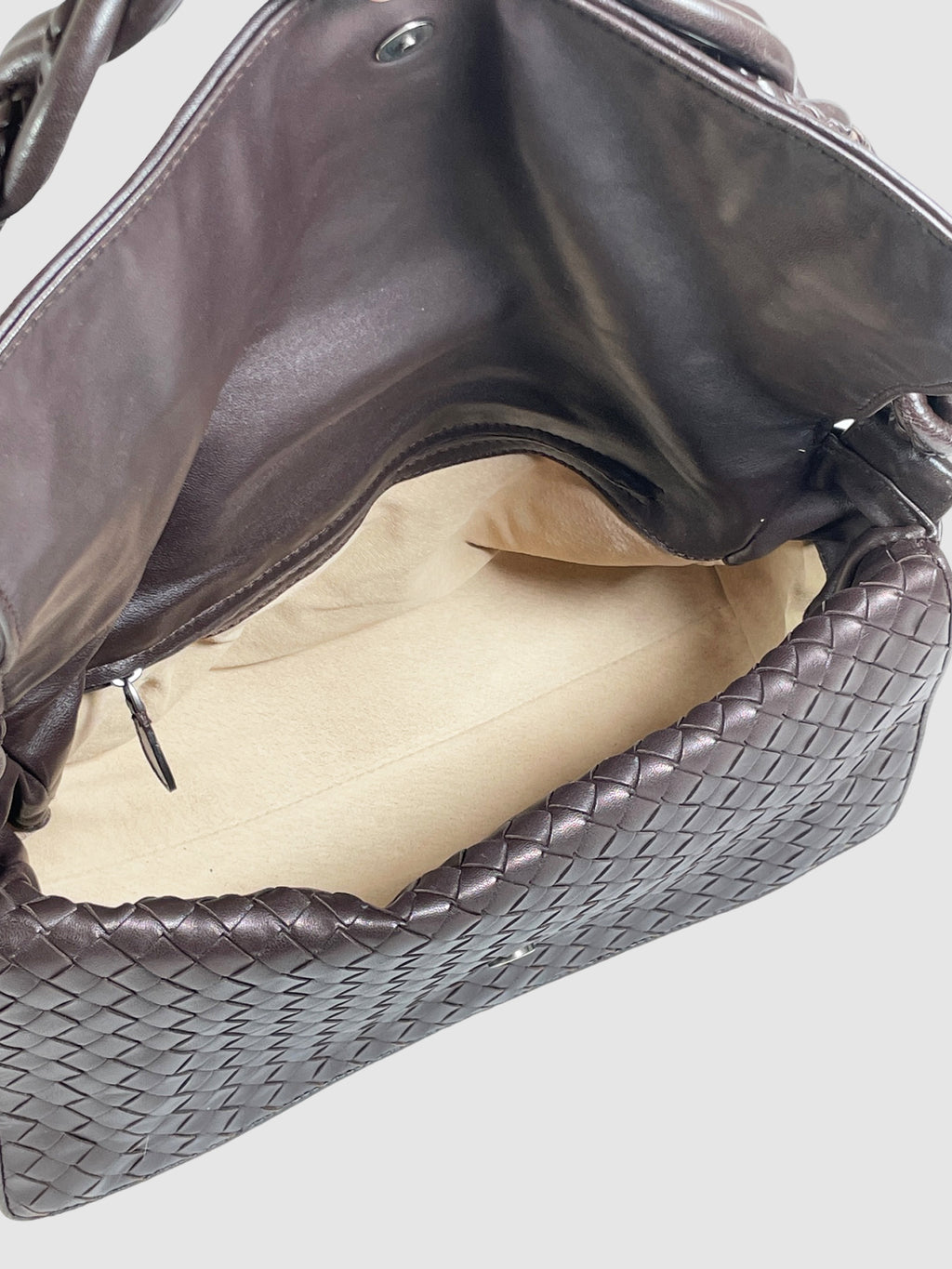 Braided Double Flap Handbag