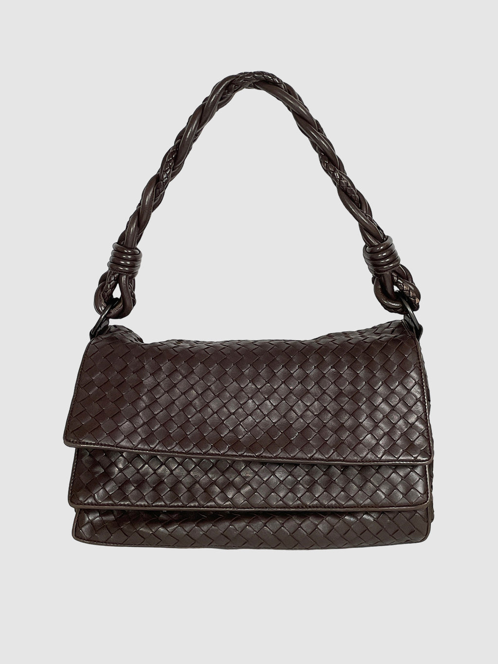 Braided Double Flap Handbag