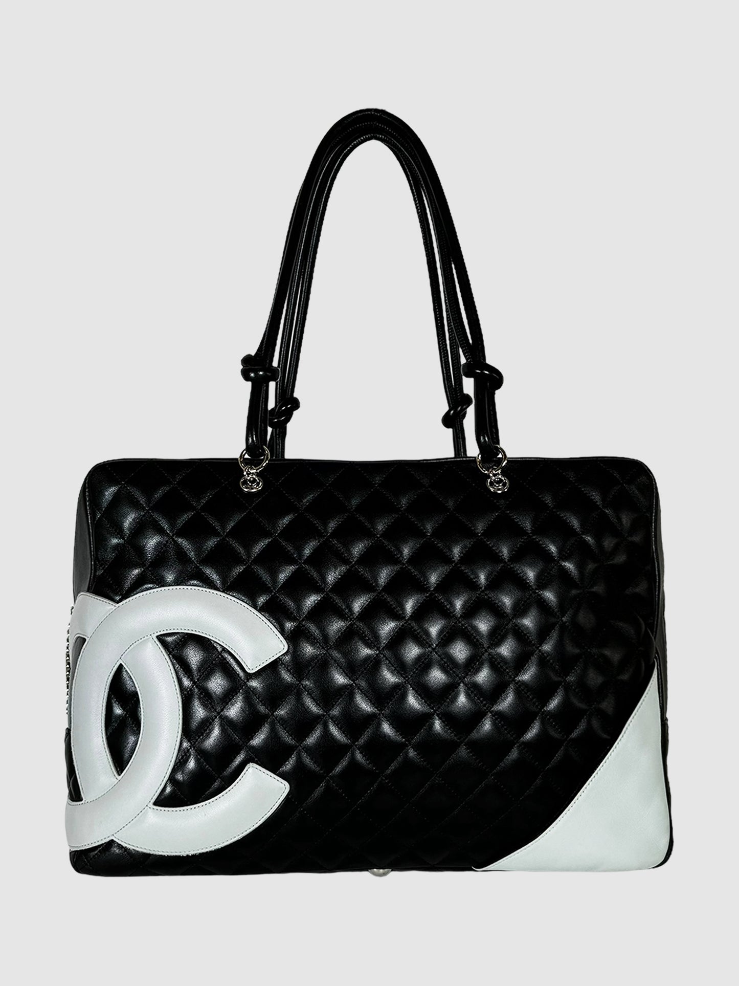 Chanel 2005 Cambon Quilted Leather Shoulder Bag Consignment Secondhand Designer Luxury Resale Toronto Trendy