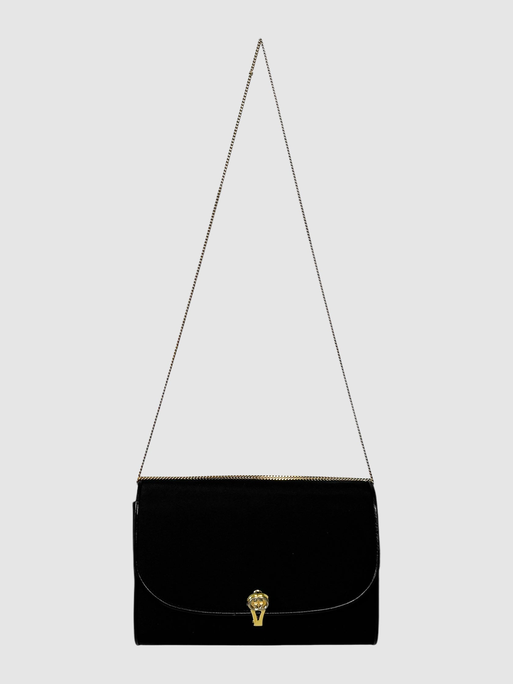 Gucci Black 1980s Nylon Envelope Clutch Crossbody Bag Luxury Designer Resale Consignment Canada Toronto