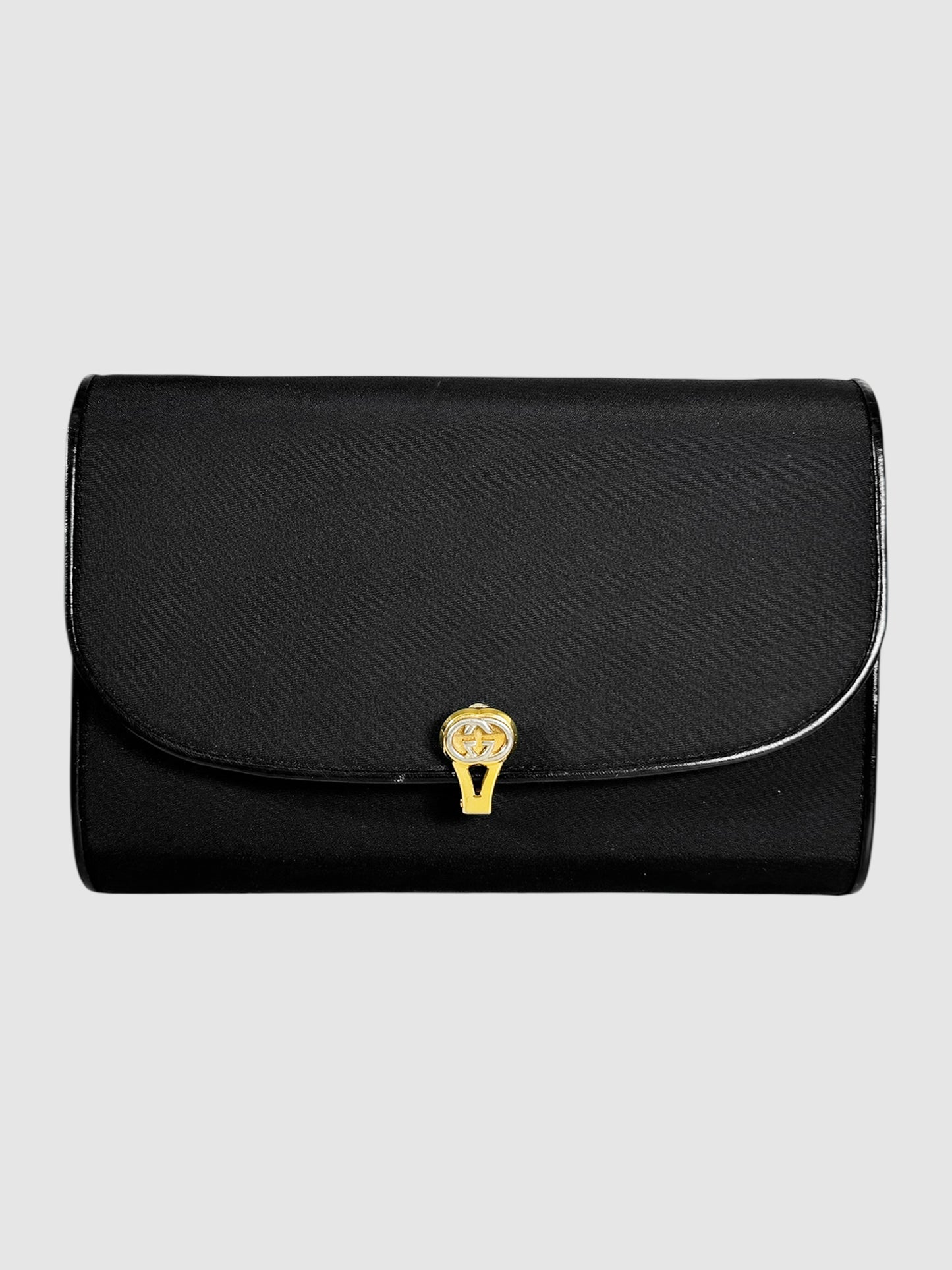 1980s Nylon Envelope Clutch Crossbody Bag