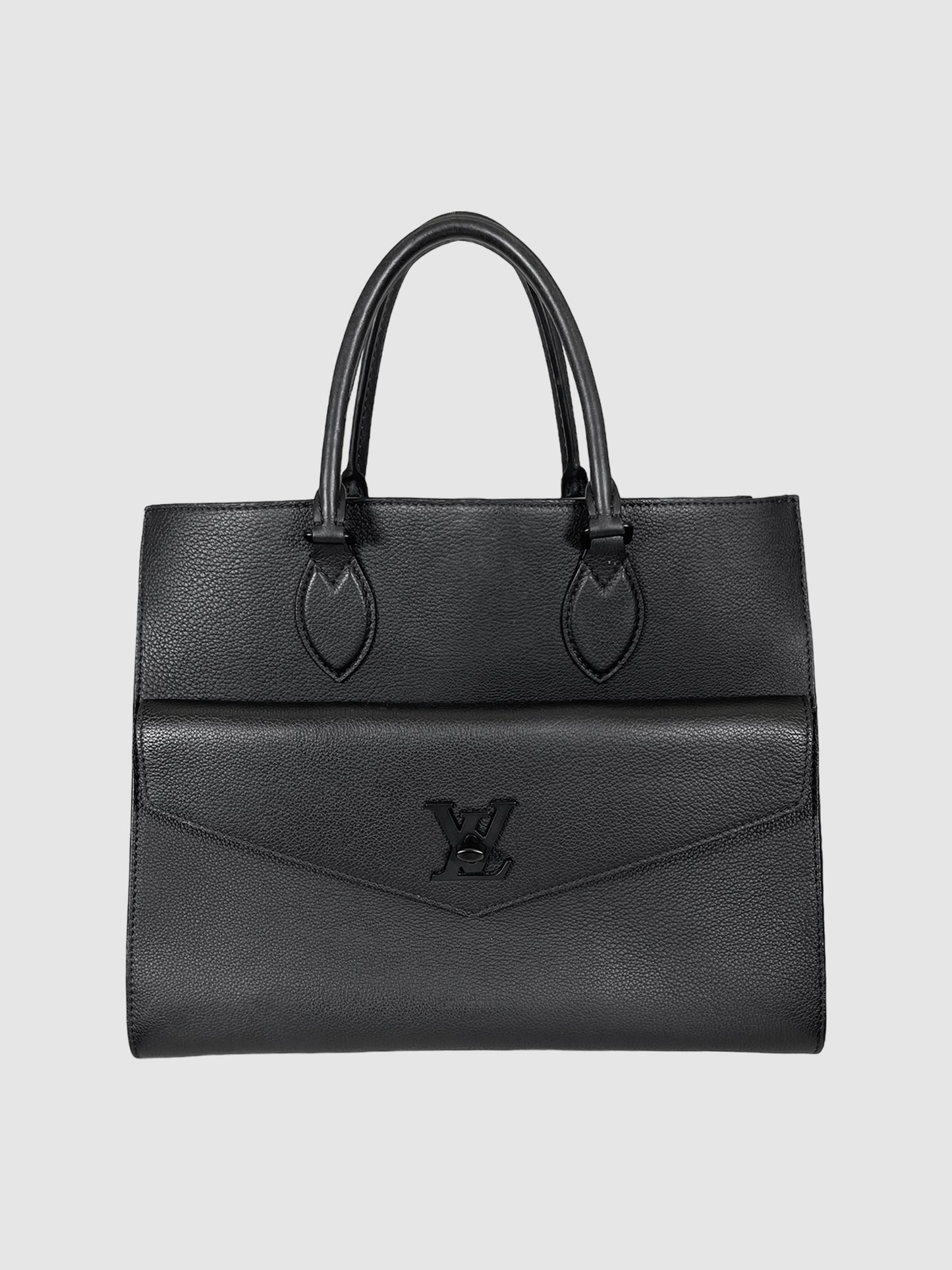 Lockme Leather Tote Bag