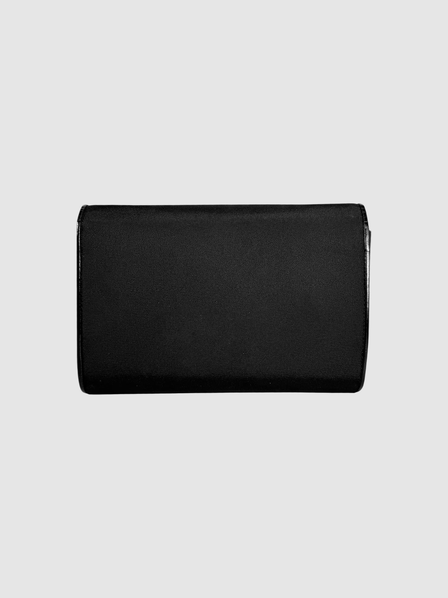 1980s Nylon Envelope Clutch Crossbody Bag