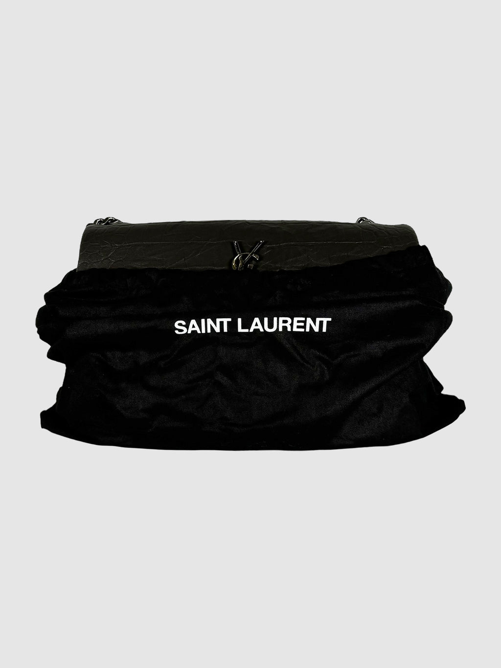 Saint Laurent Medium Croc Embossed West Hollywood Bag Consignment Secondhand Designer Luxury Resale Toronto Trendy