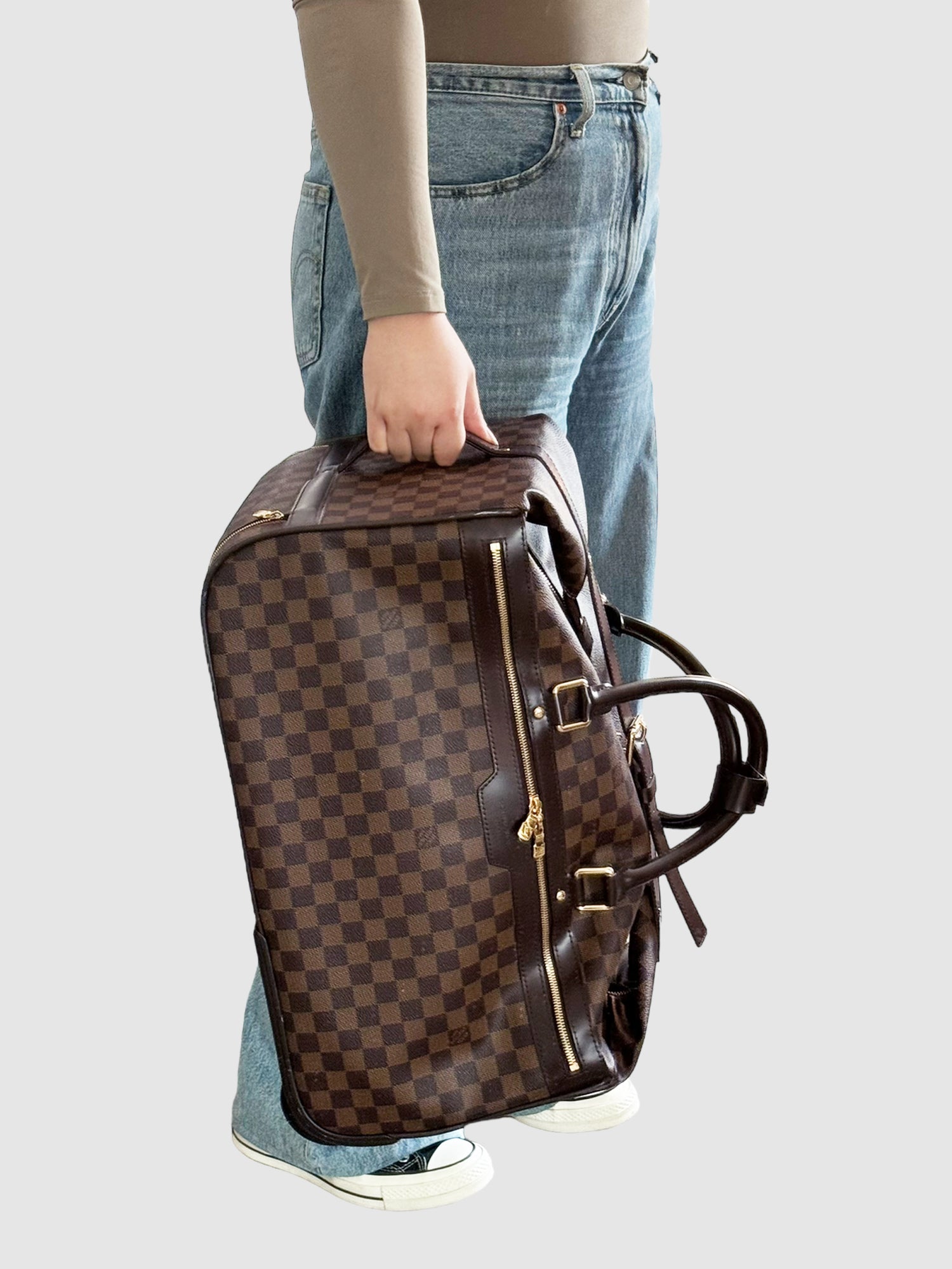 Louis Vuitton Damier Ebene Eole 50 Suitcase Designer Luxury Secondhand Consignment