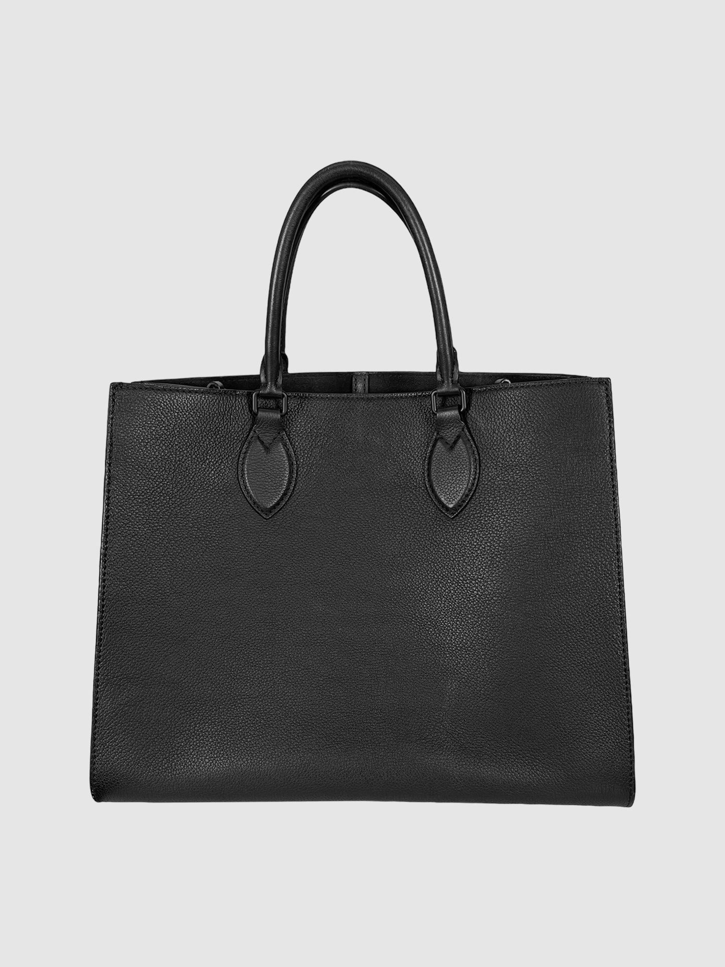 Lockme Leather Tote Bag