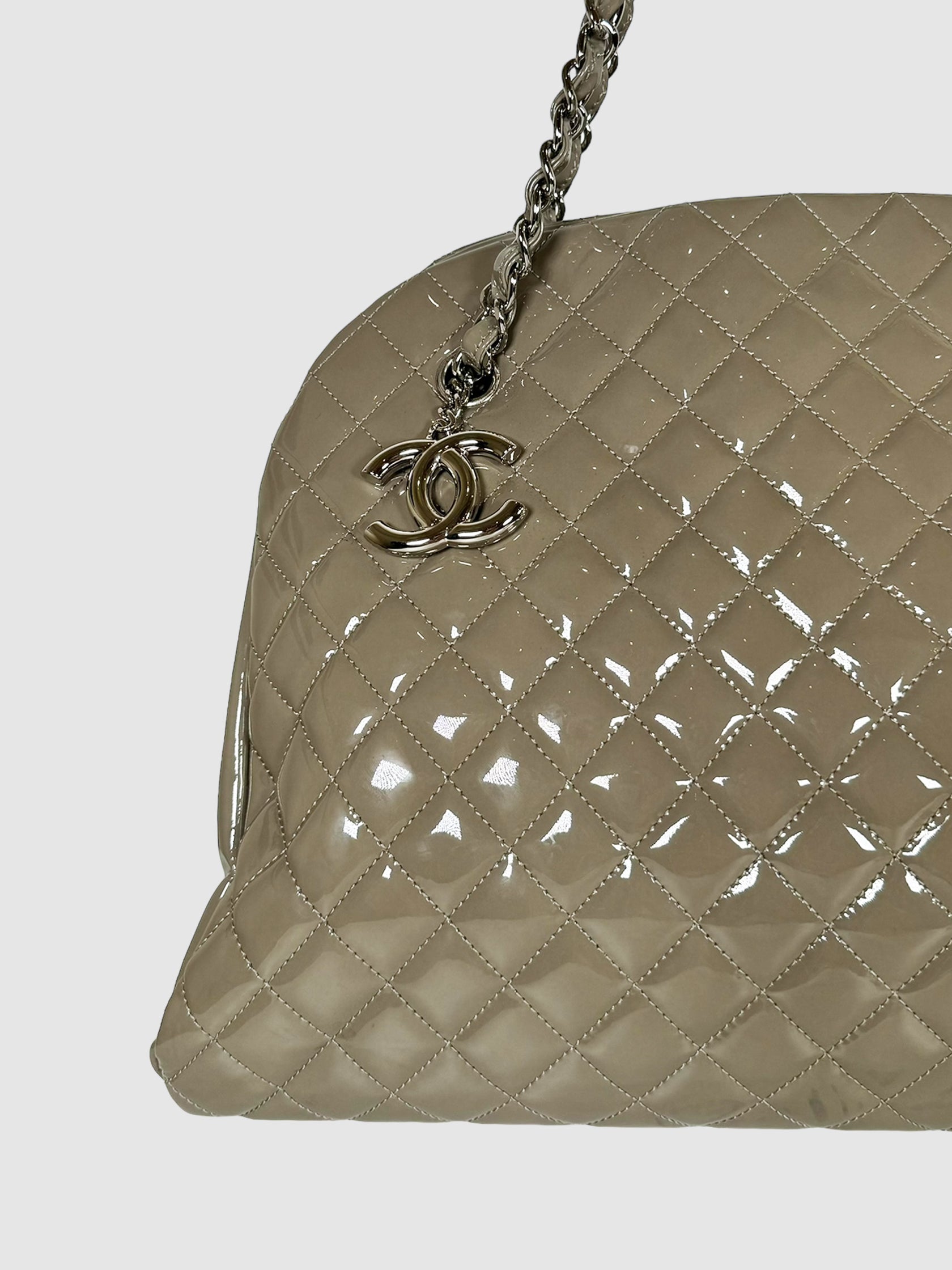 2012 Large Just Mademoiselle Patent Leather Bowling Bag