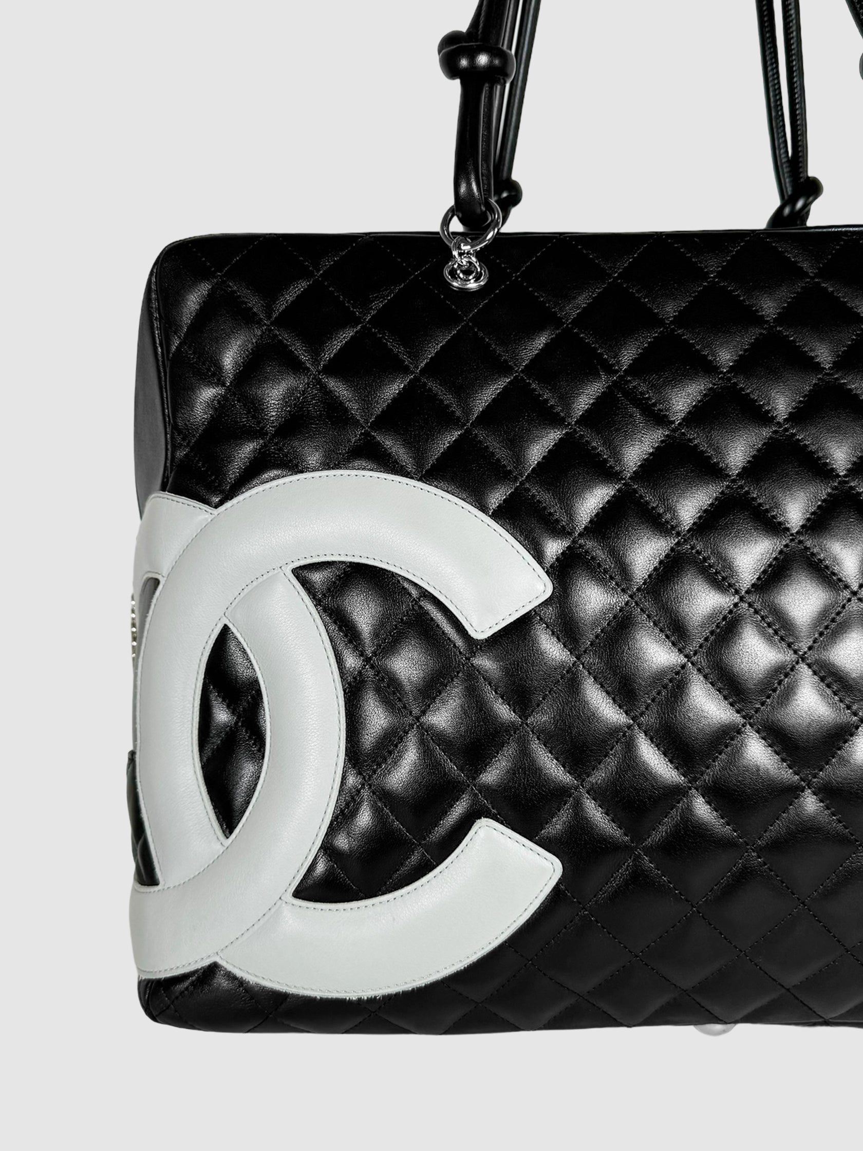 Chanel 2005 Cambon Quilted Leather Shoulder Bag Consignment Secondhand Designer Luxury Resale Toronto Trendy