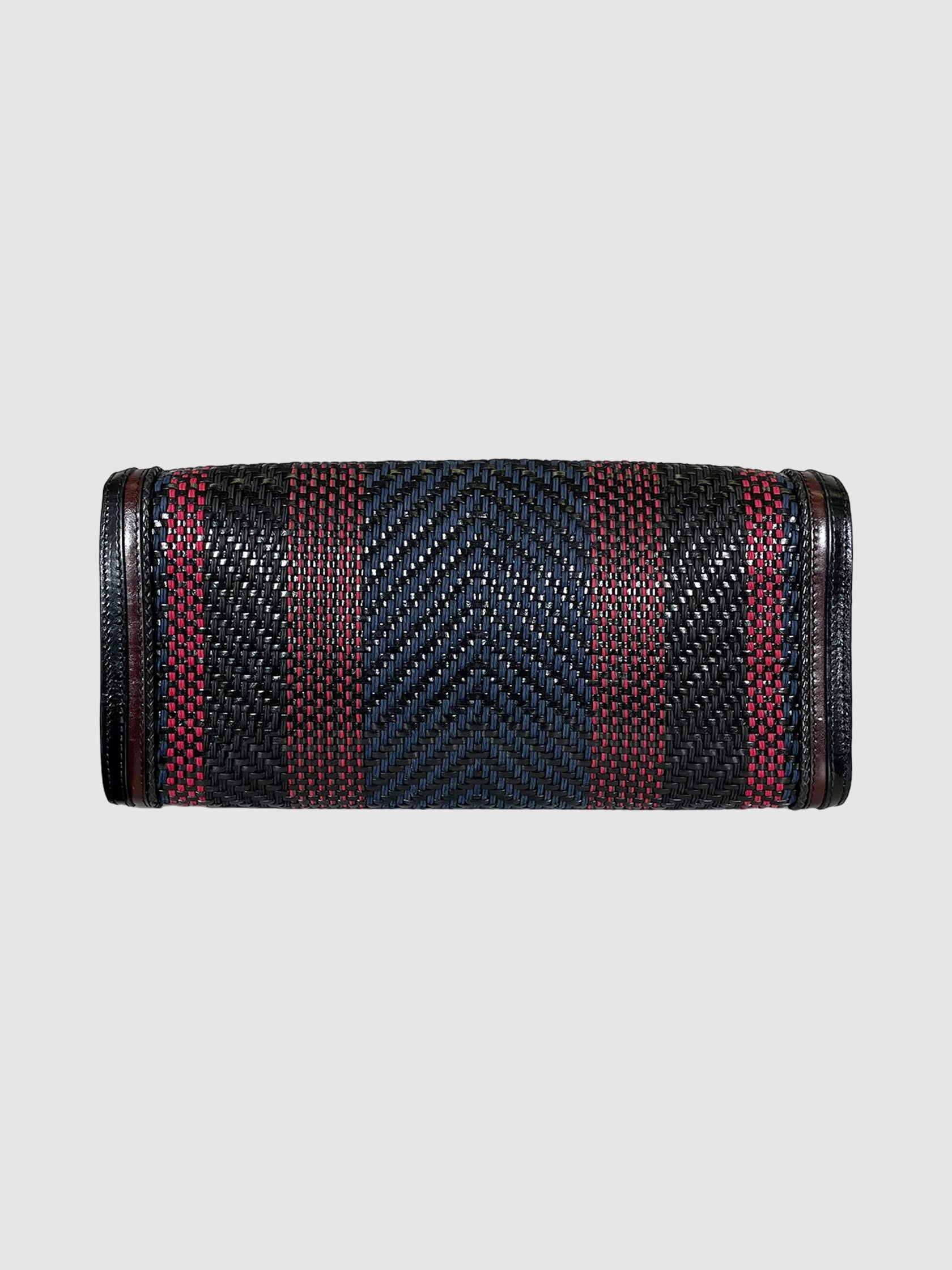 Woven Leather Clutch