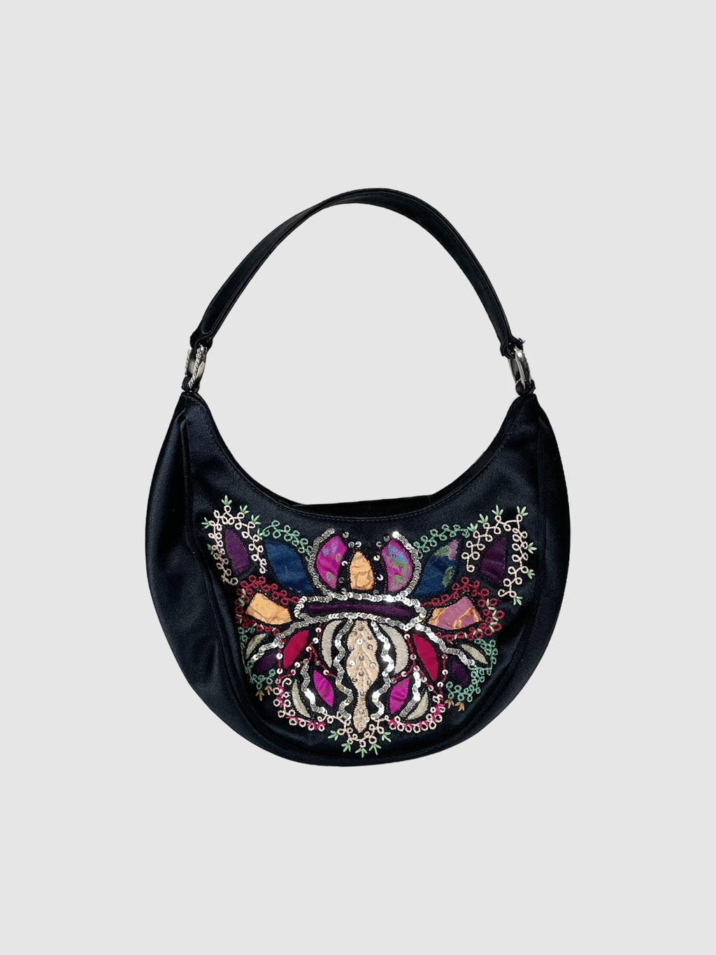 Small Satin Embellished Handbag