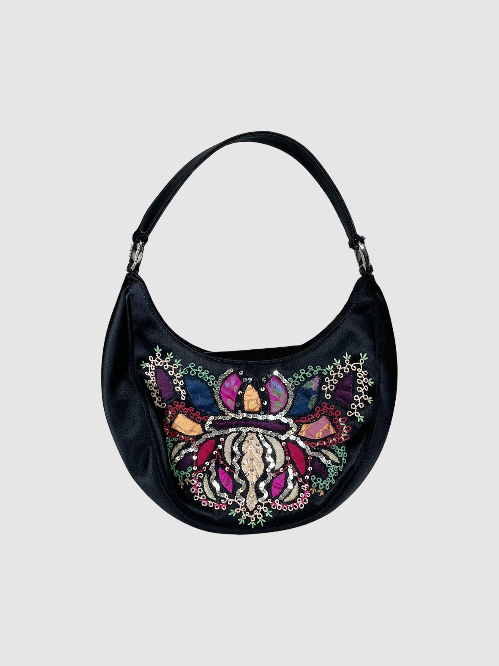 Small Satin Embellished Handbag