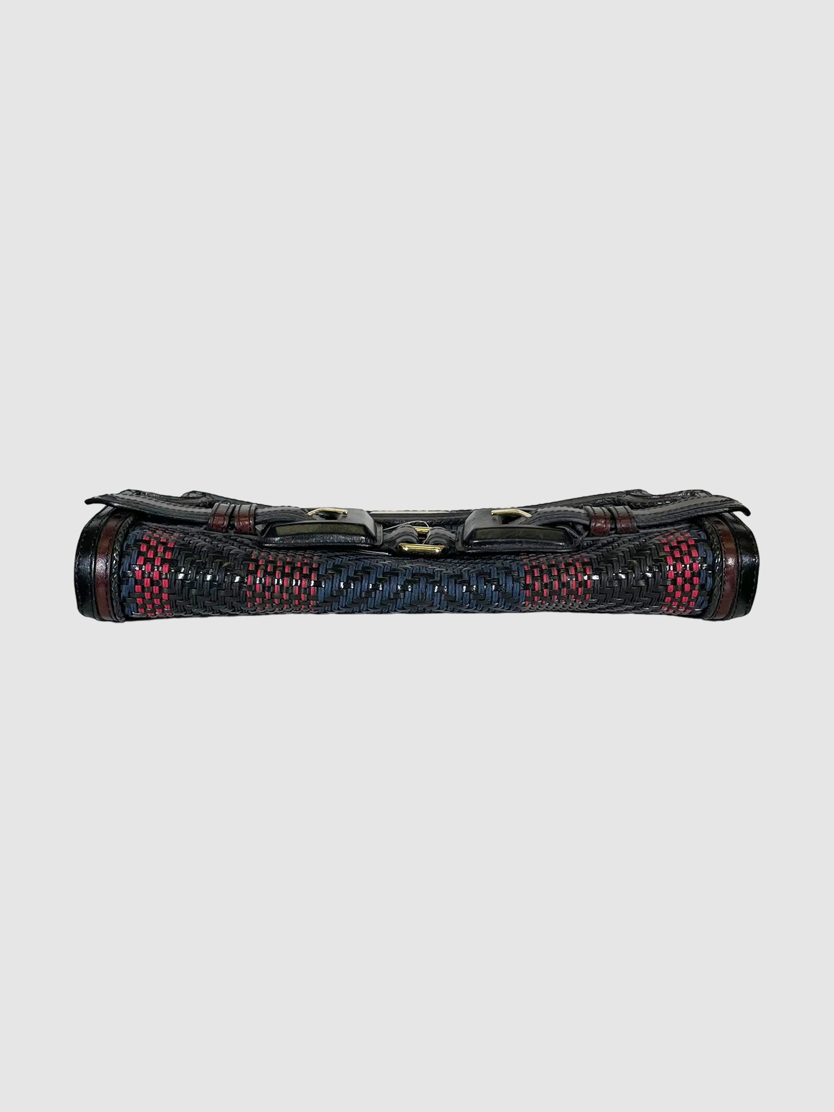Woven Leather Clutch